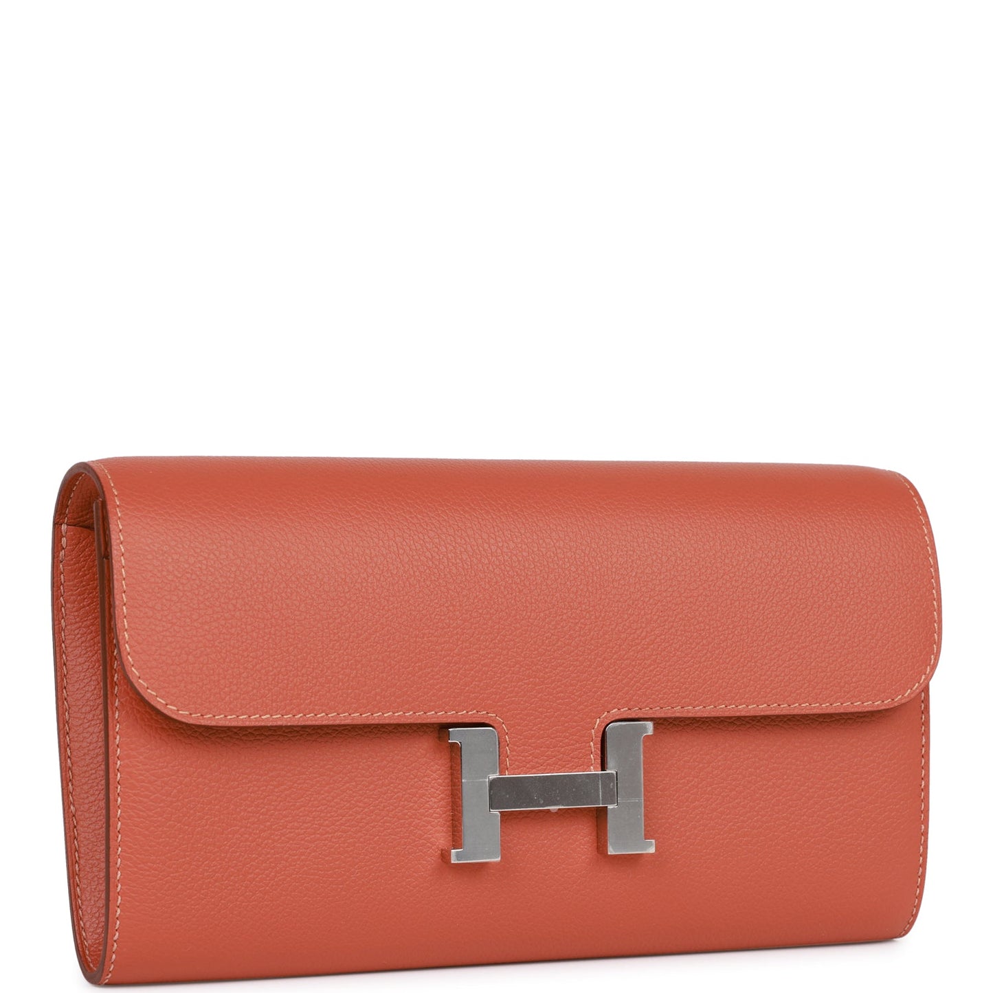 Hermes Constance Wallet To Go Blush Evercolor Palladium Hardware