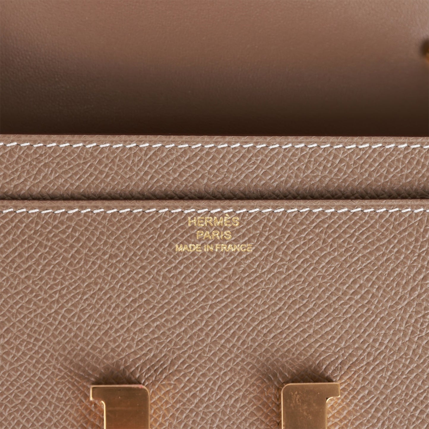 Hermes Constance Wallet To Go Etoupe Epsom Gold Hardware