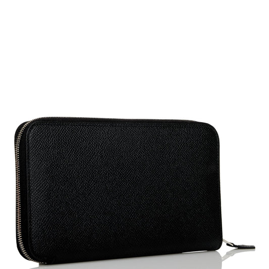 Hermes Azap Classique Wallet Black Epsom Palladium Hardware