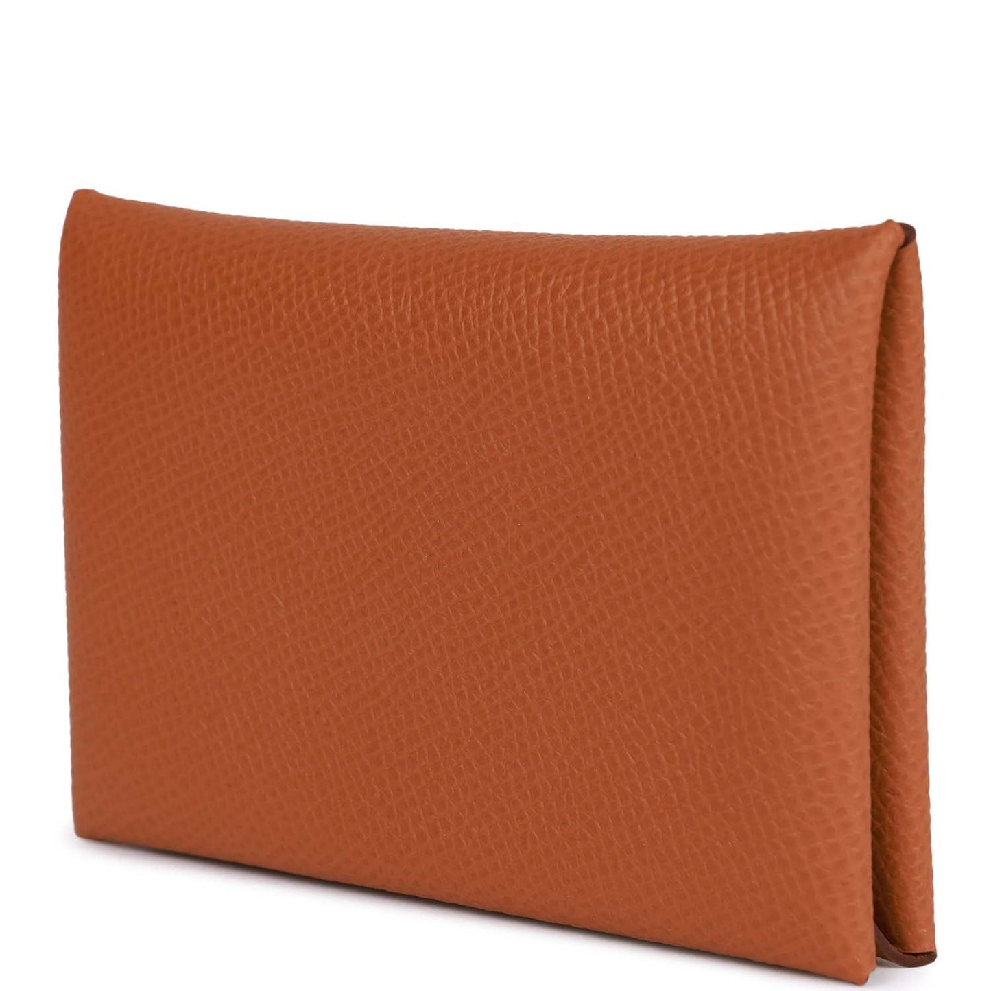 Hermes Calvi Card Holder Gold Epsom Palladium Hardware