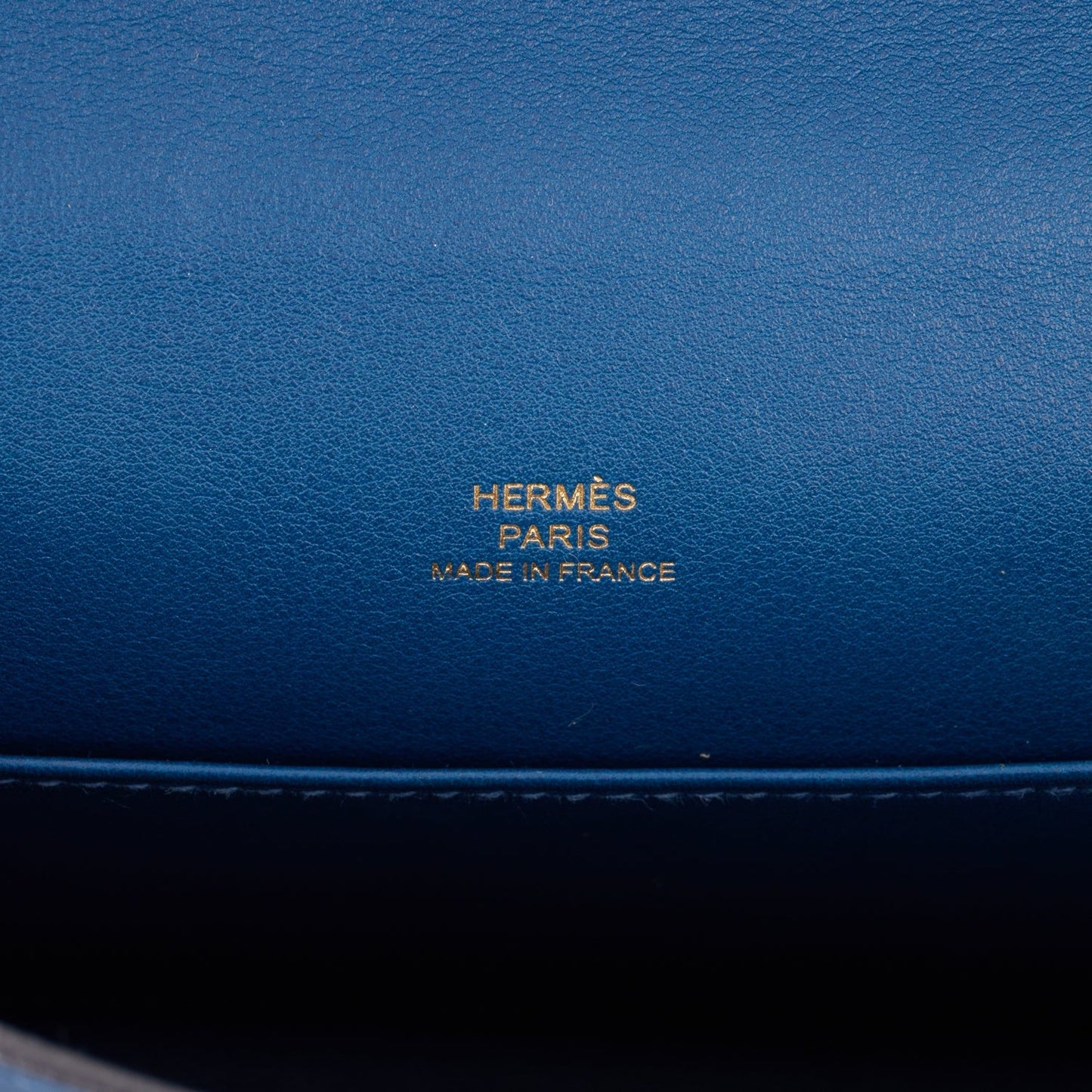 Pre-owned Hermes Kelly Pochette Deep Blue Swift Gold Hardware