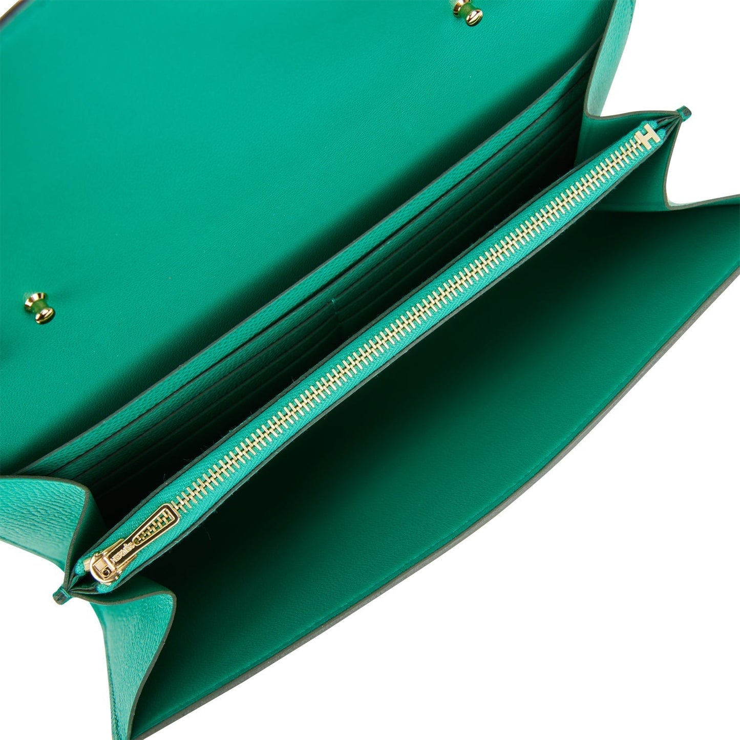 Hermes Constance Wallet To Go Vert Jade Epsom Gold Hardware