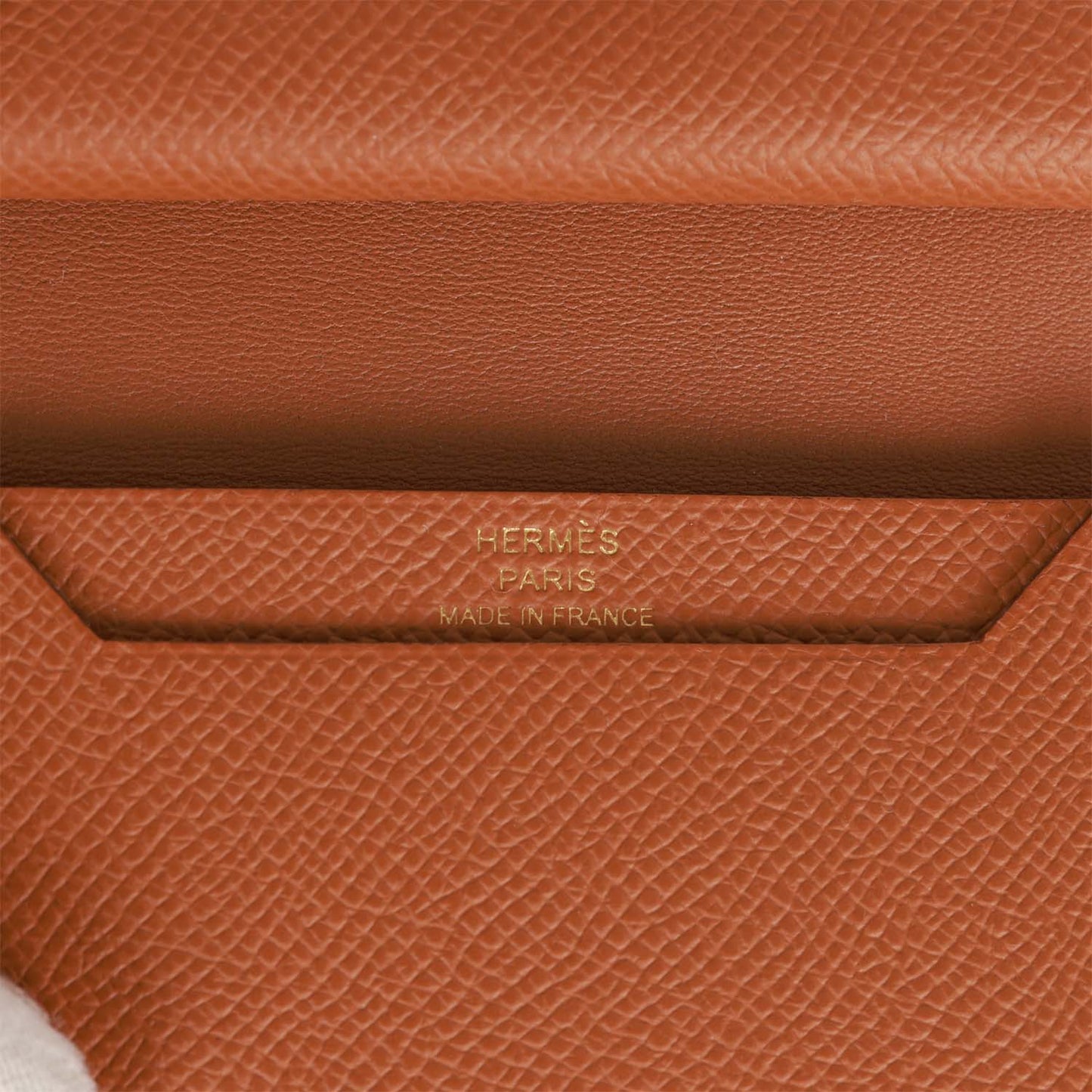 Hermes Bearn Mini Wallet Gold Epsom Gold Hardware