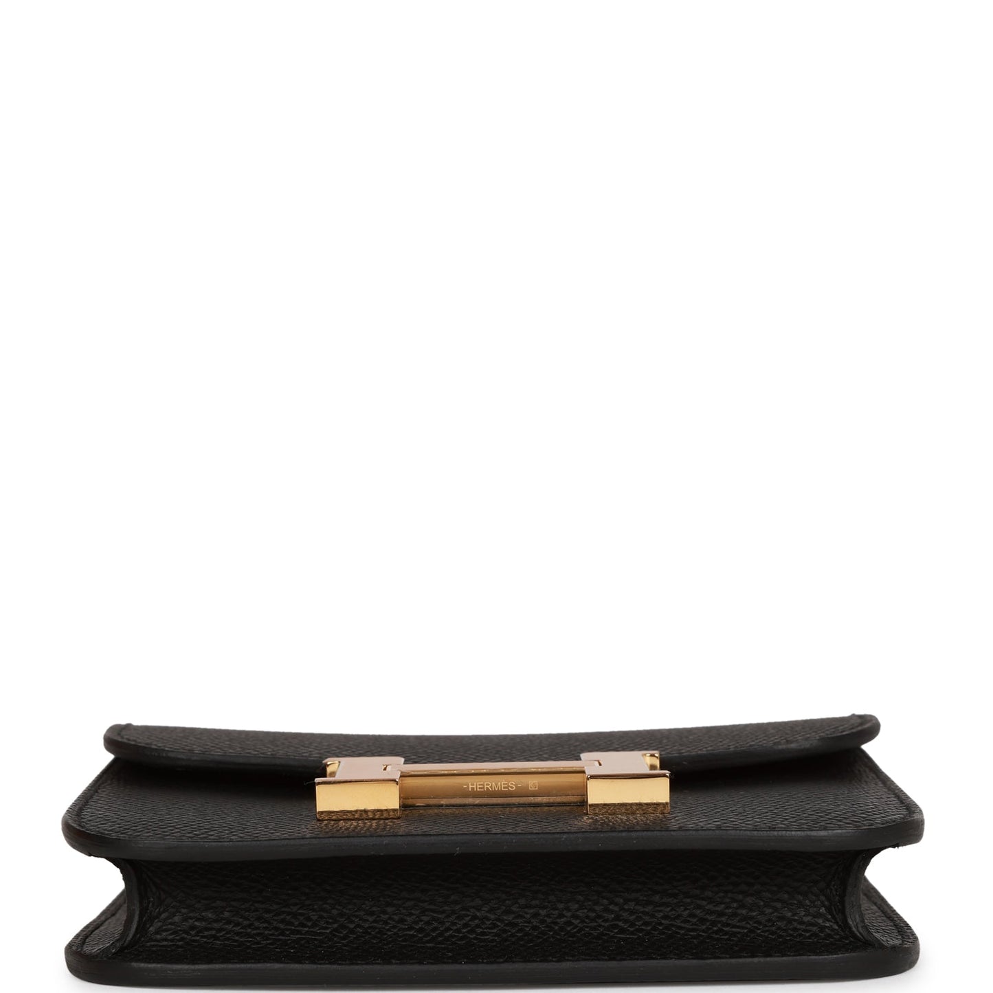 Hermes Constance Slim Wallet Black Epsom Gold Hardware