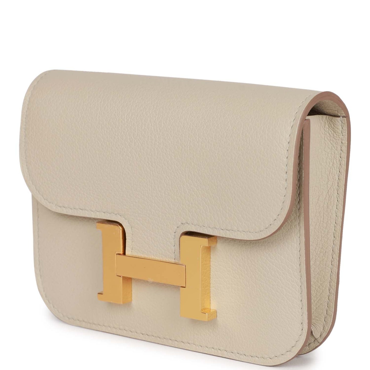 Hermes Constance Slim Wallet Beton Evercolor Gold Hardware