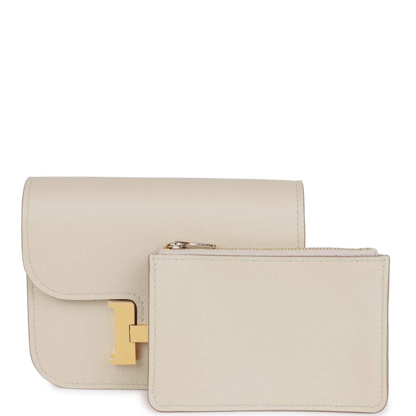 Hermes Constance Slim Wallet Beton Evercolor Gold Hardware