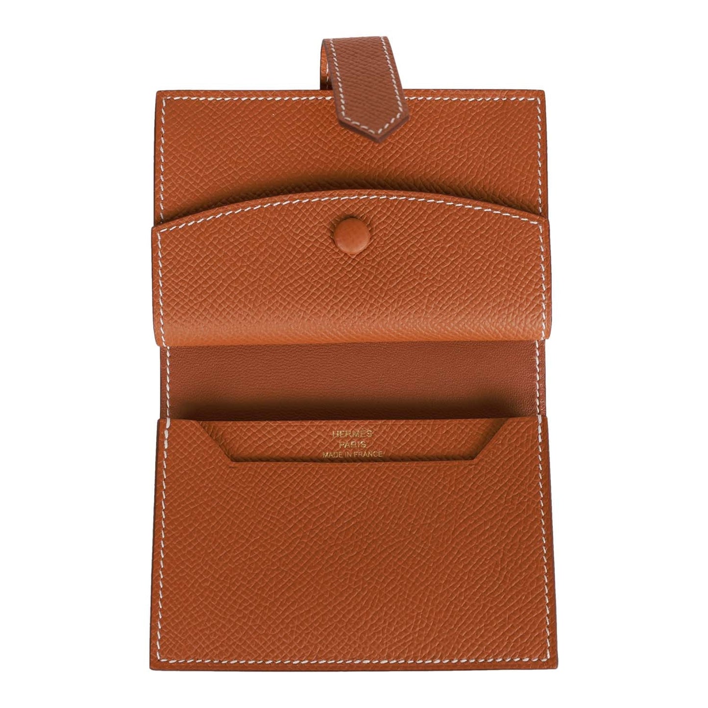 Hermes Bearn Mini Wallet Gold Epsom Gold Hardware