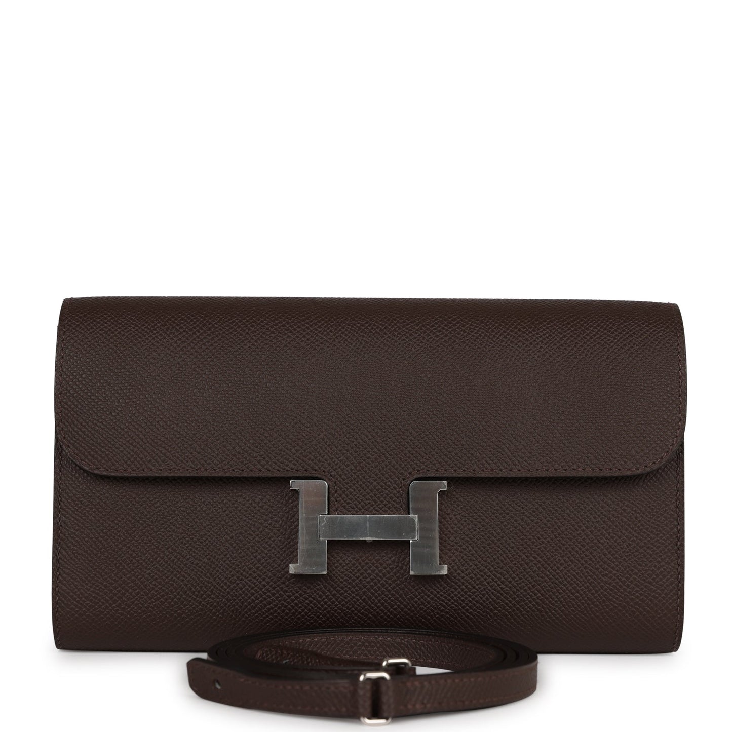 Hermes Constance Wallet To Go Chocolate Epsom Palladium Hardware