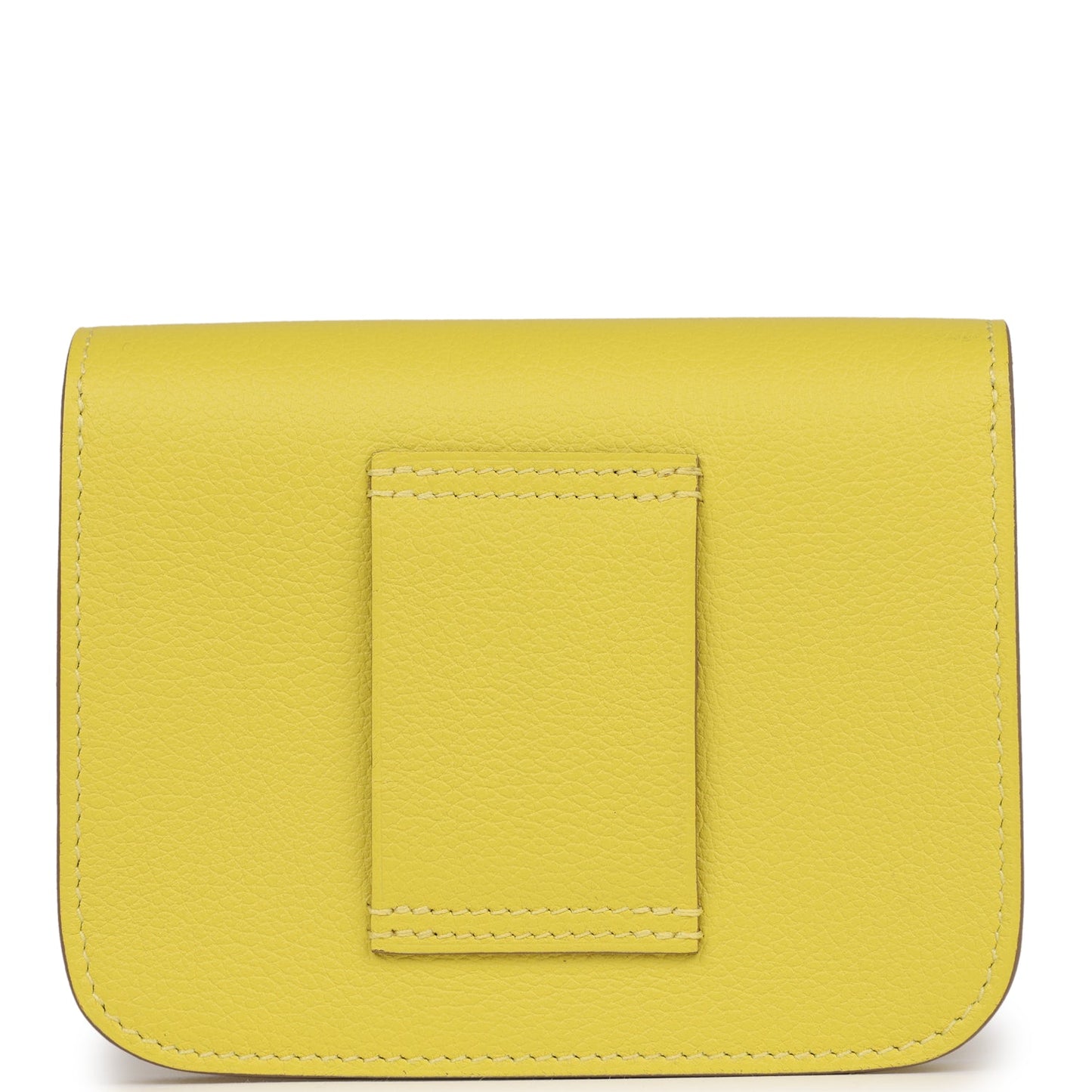 Hermes Constance Slim Wallet Lime Evercolor Palladium Hardware