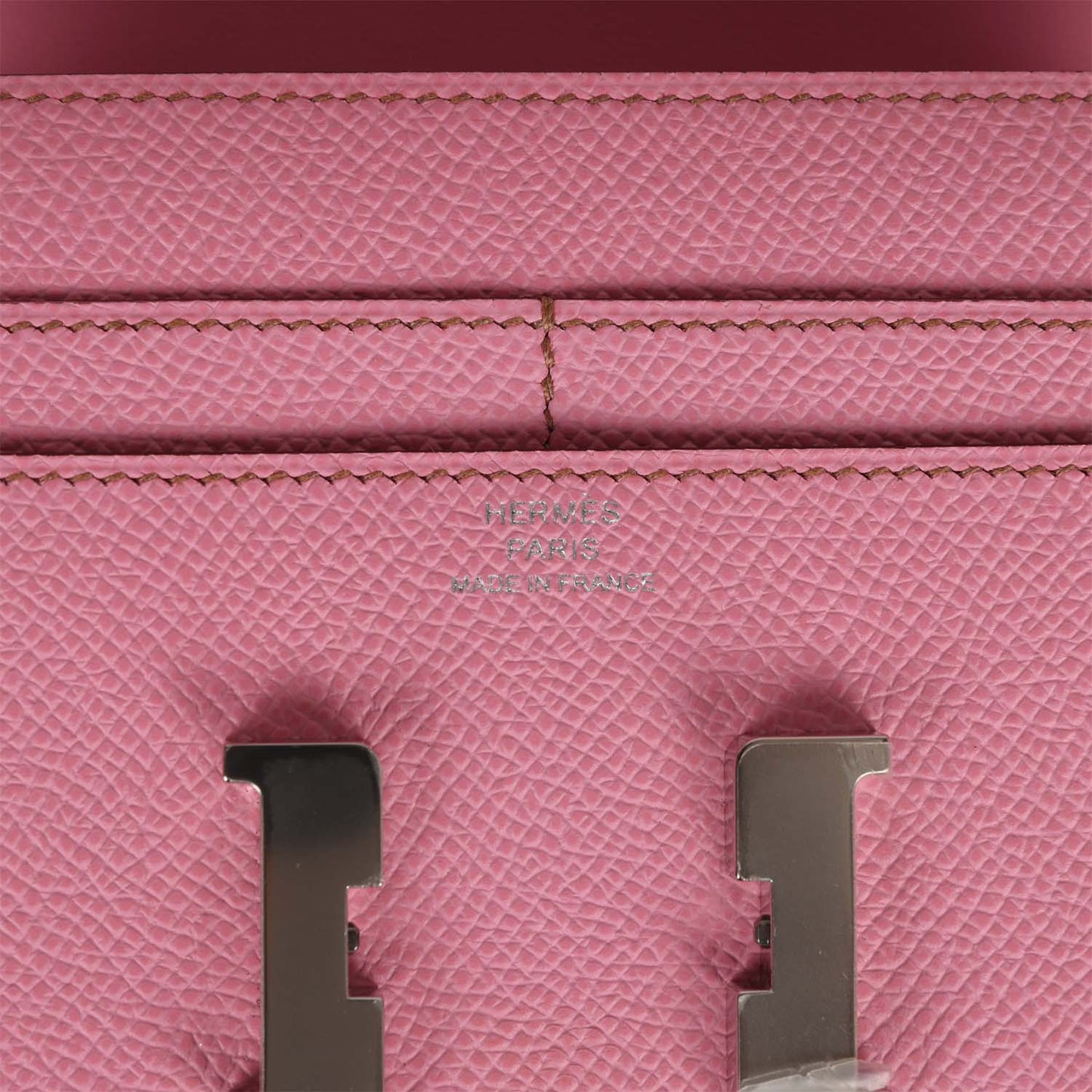 Hermes Constance Compact Wallet 5P Bubblegum Epsom Palladium Hardware