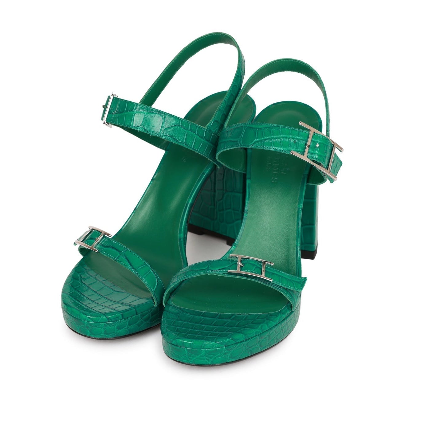 Hermes High Heels Emerald Matte Alligator 38