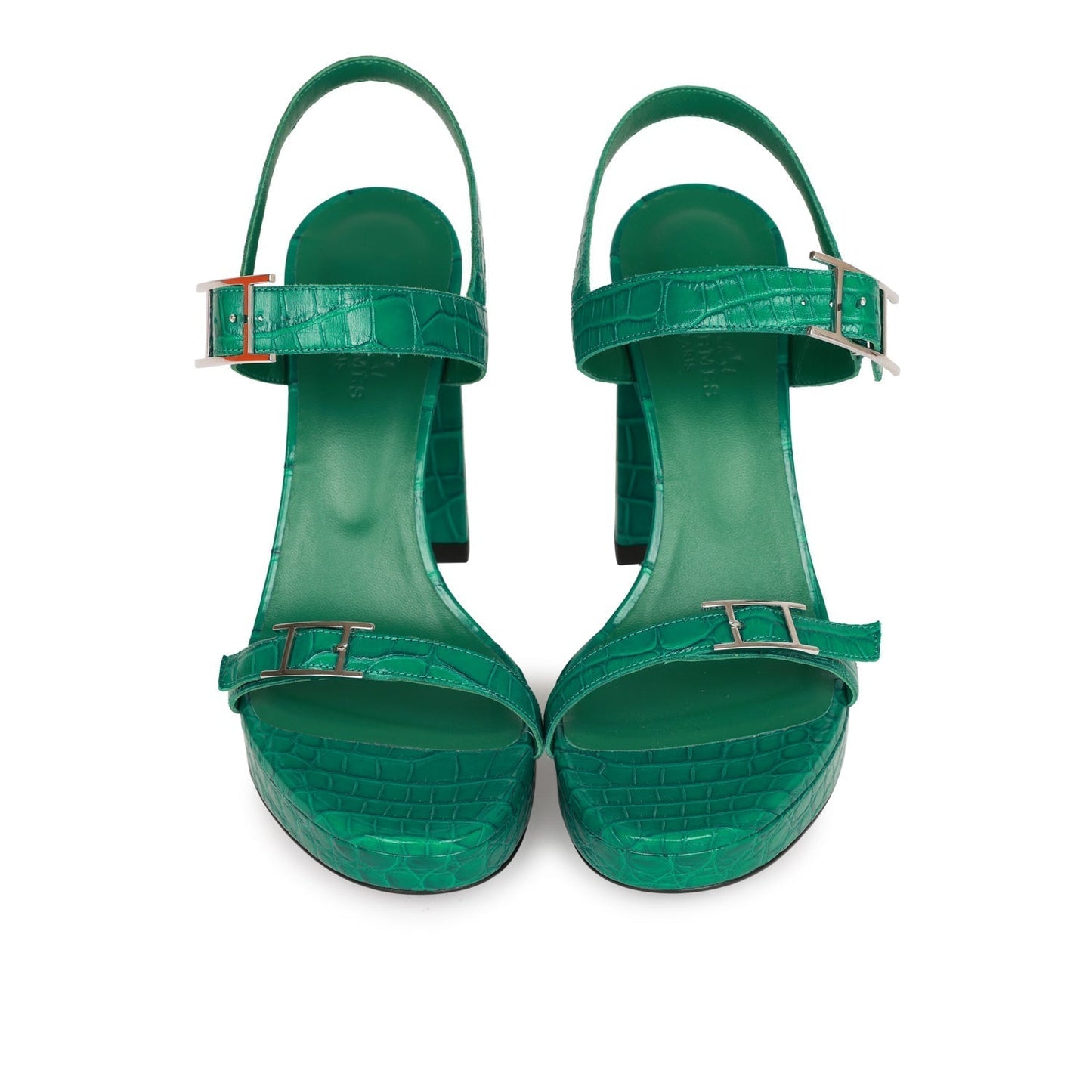 Hermes High Heels Emerald Matte Alligator 38