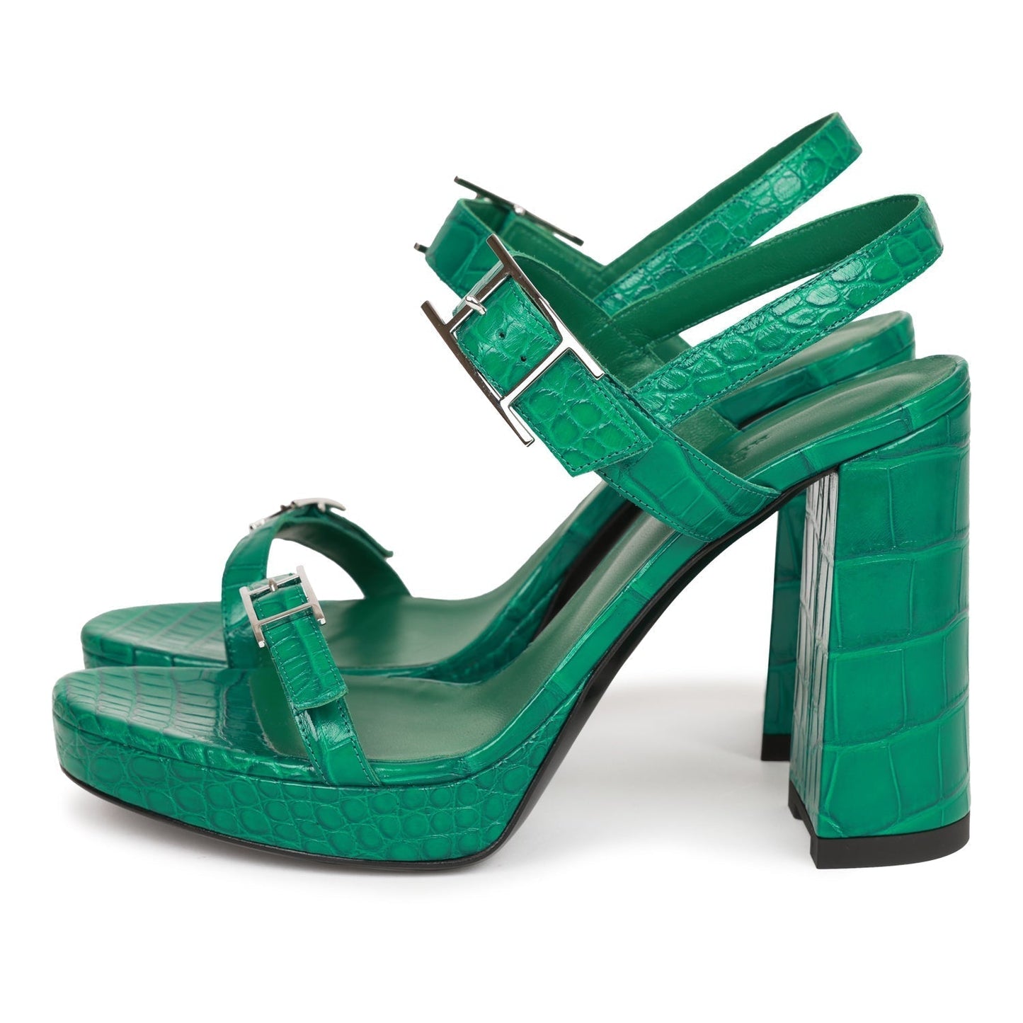 Hermes High Heels Emerald Matte Alligator 38