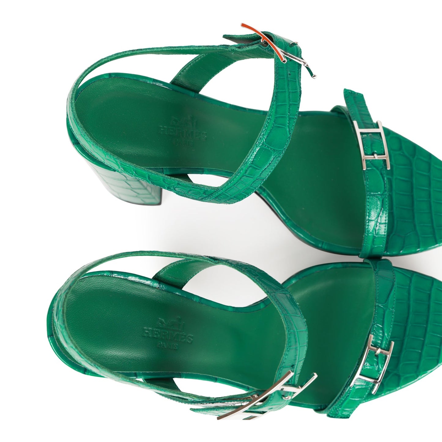 Hermes High Heels Emerald Matte Alligator 38