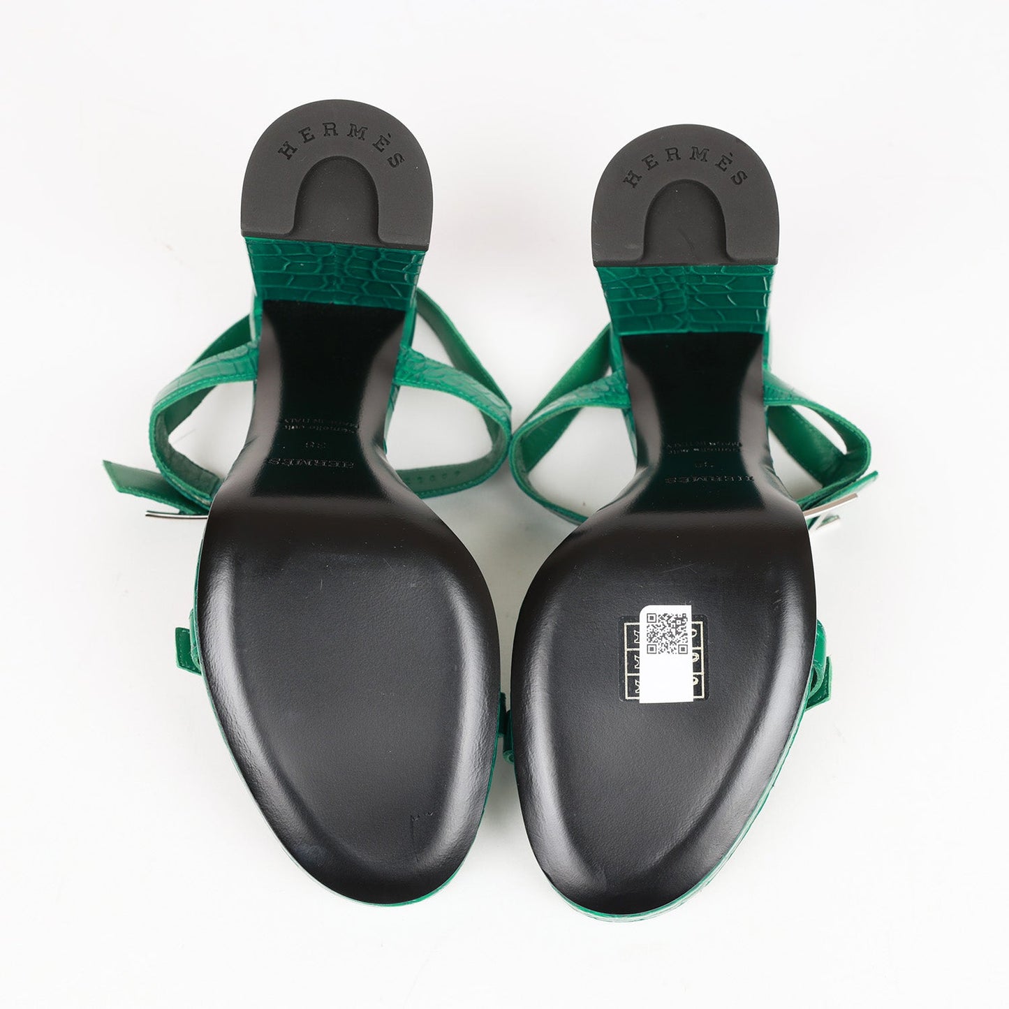 Hermes High Heels Emerald Matte Alligator 38