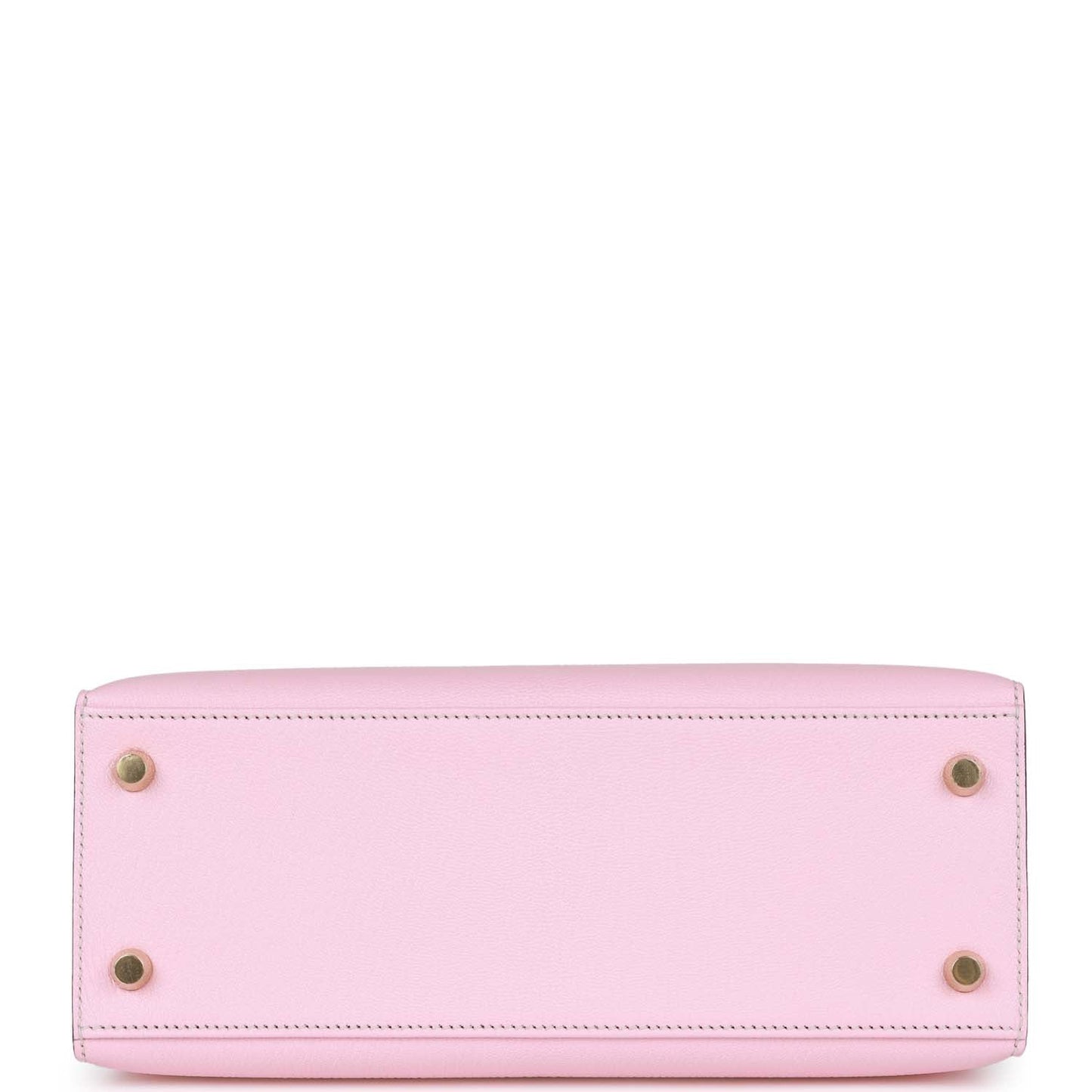 Hermes Special Order (HSS) Kelly Sellier 25 Rose Sakura and Bleu Brume Chevre Gold Hardware