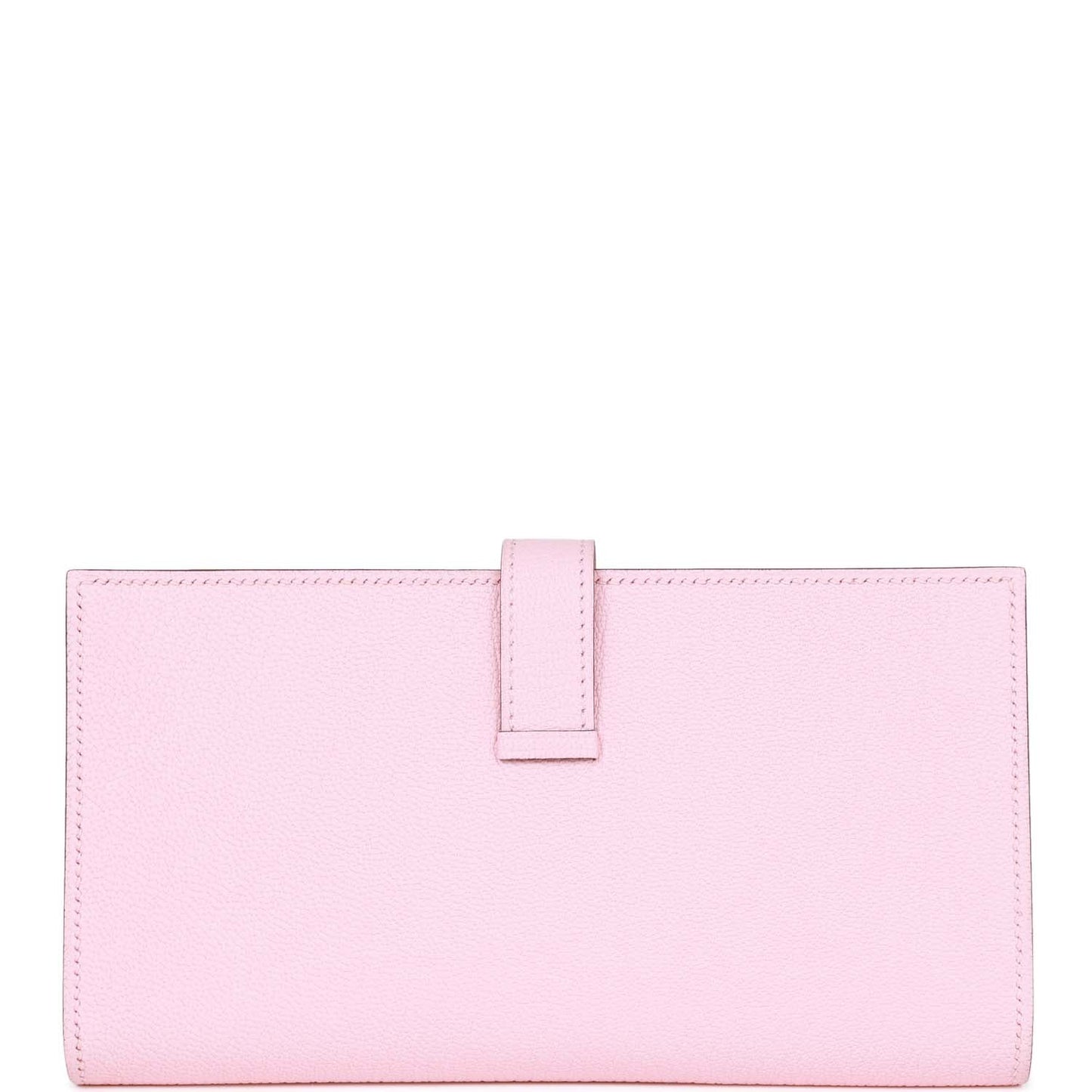 Hermes Bearn Gusset Wallet Rose Sakura Chevre Palladium Hardware