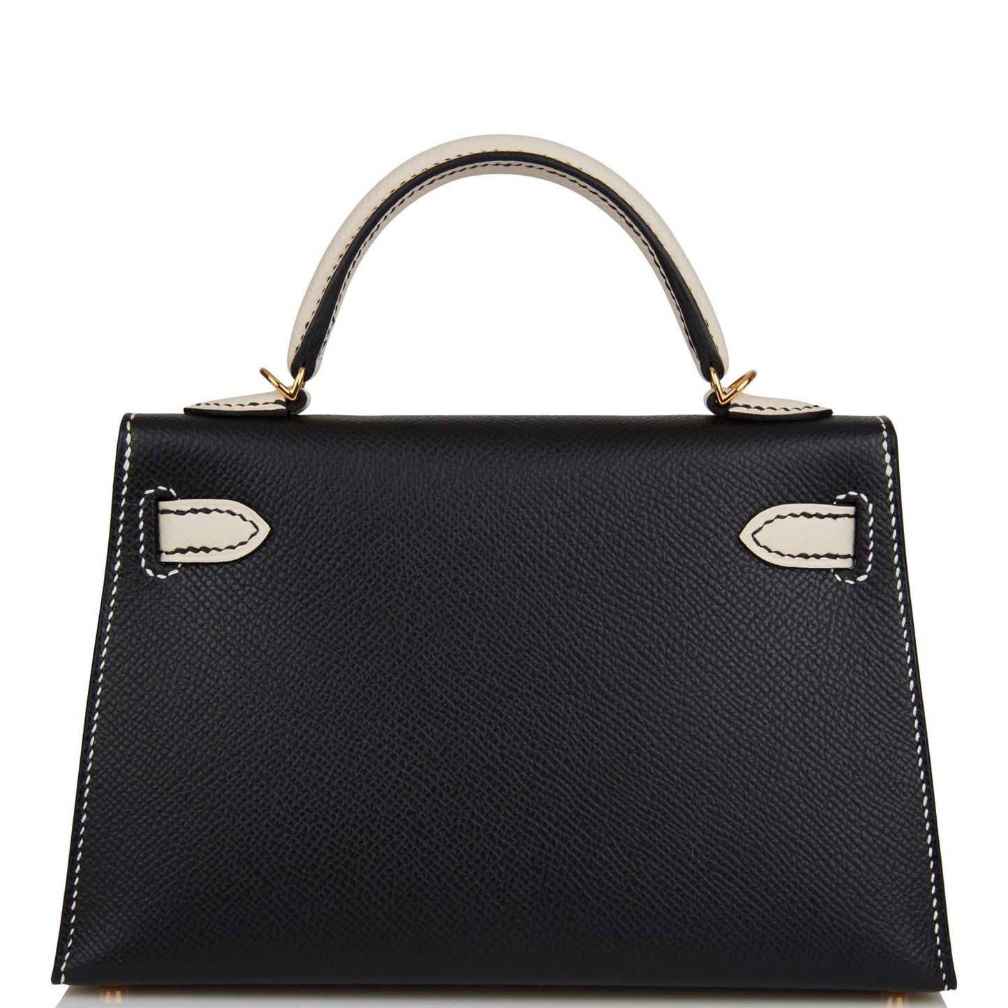 Hermes Special Order (HSS) Kelly Sellier 20 Black and Craie Epsom Gold Hardware