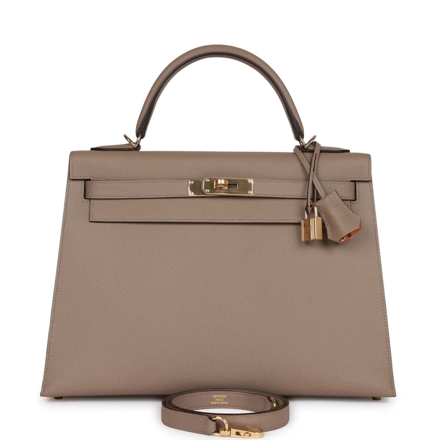 Hermes Special Order (HSS) Kelly Sellier 32 Gris Asphalte Verso Epsom Permabrass Hardware