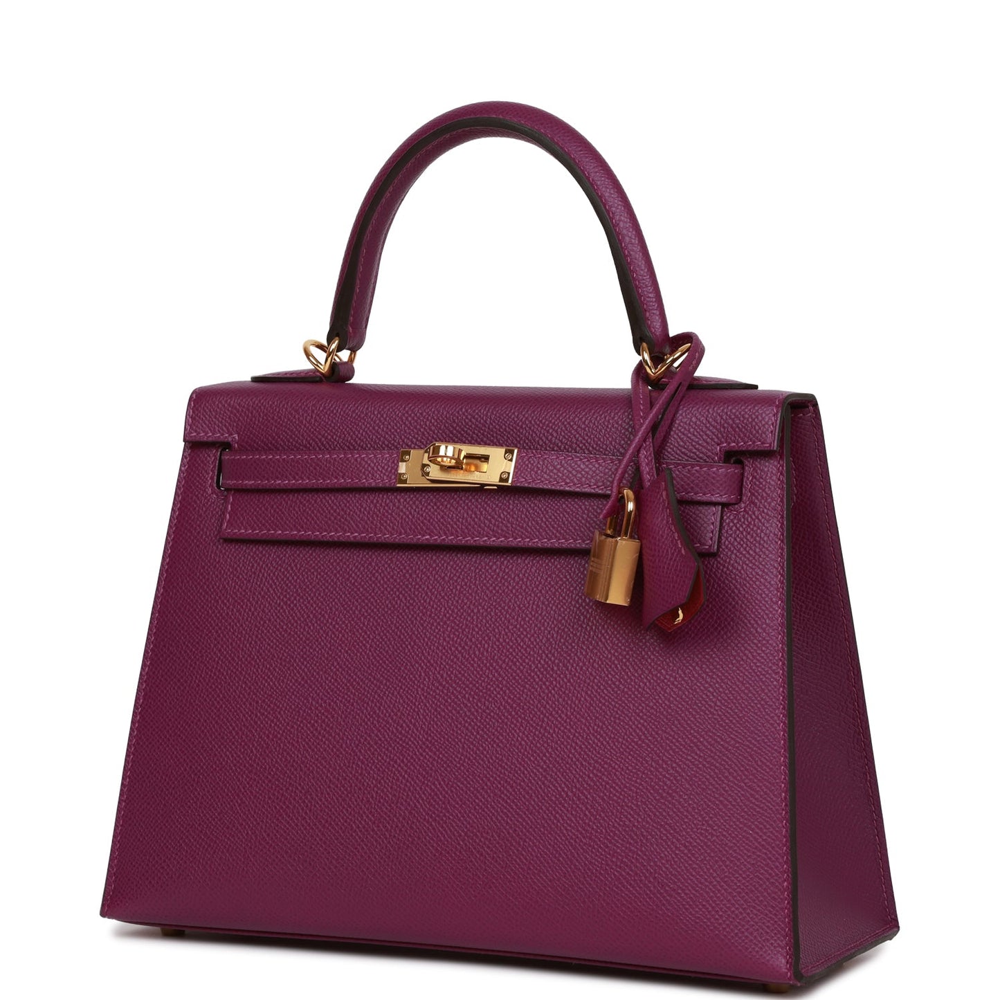 Hermes Special Order (HSS) Kelly Sellier 25 Anemone Verso Epsom Gold Hardware