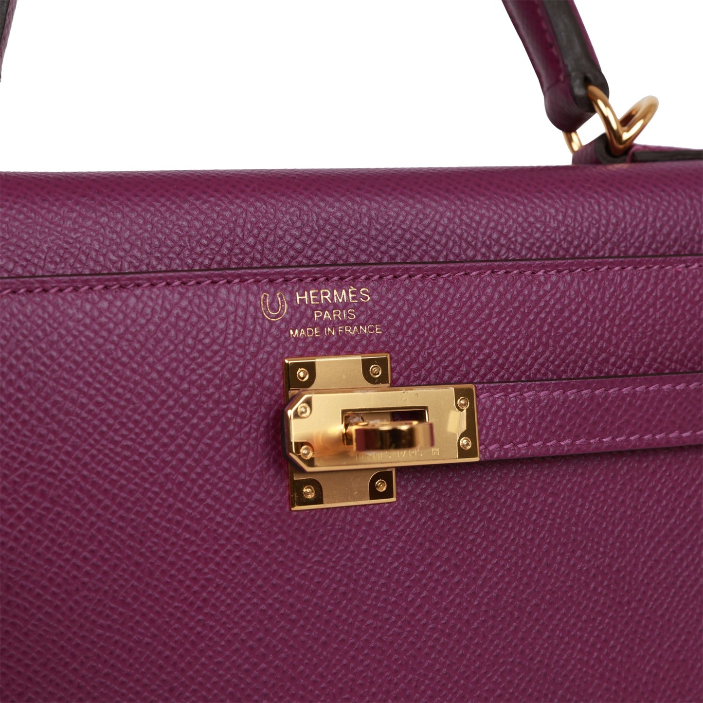 Hermes Special Order (HSS) Kelly Sellier 25 Anemone Verso Epsom Gold Hardware