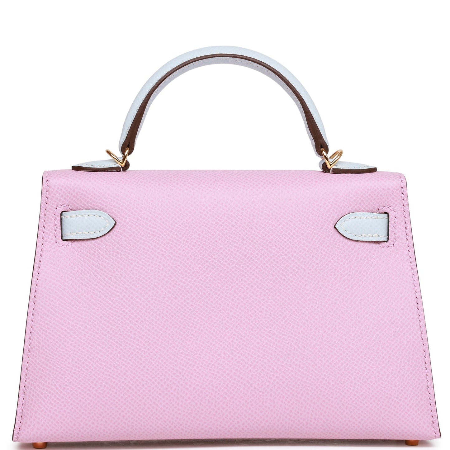 Hermes Special Order (HSS) Kelly Sellier 20 Mauve Sylvestre and Bleu Brume Epsom Gold Hardware