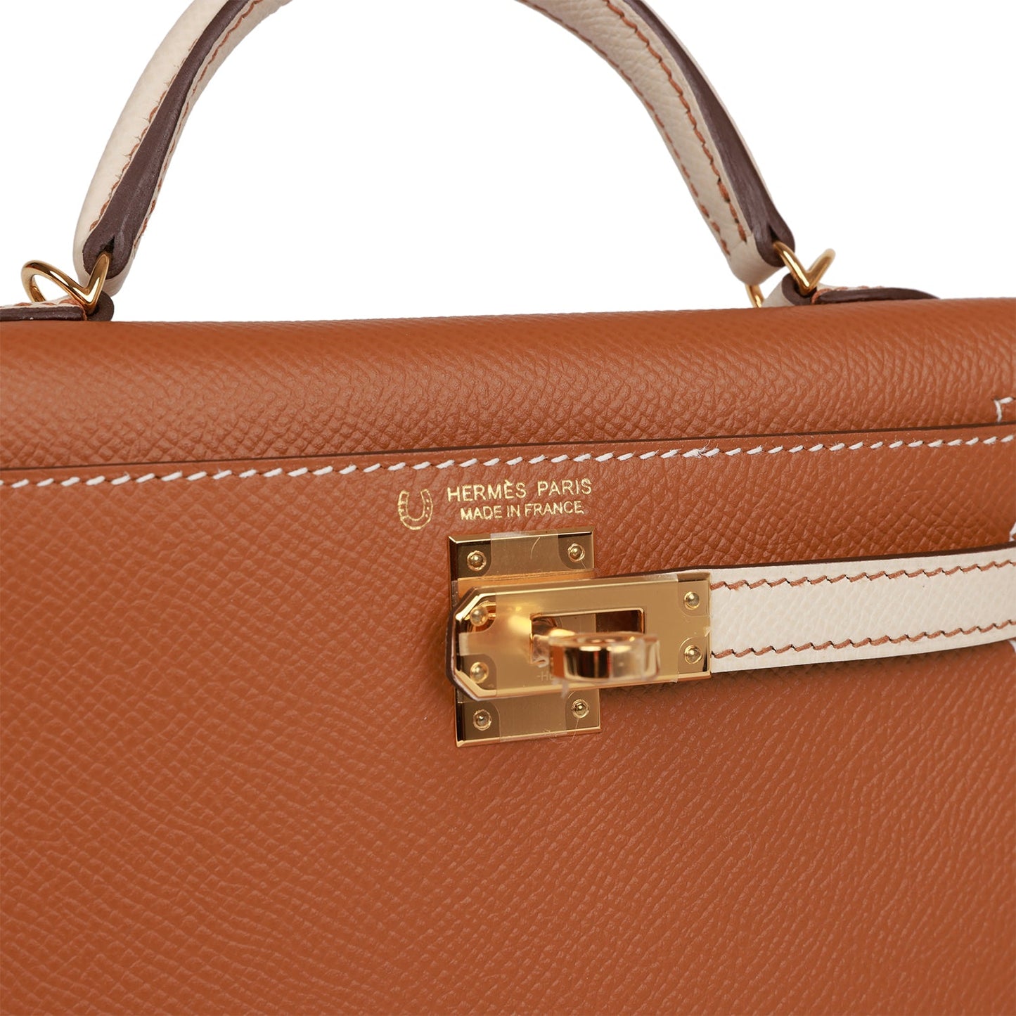 Hermes Special Order (HSS) Kelly Sellier 20 Gold and Craie Epsom Gold Hardware