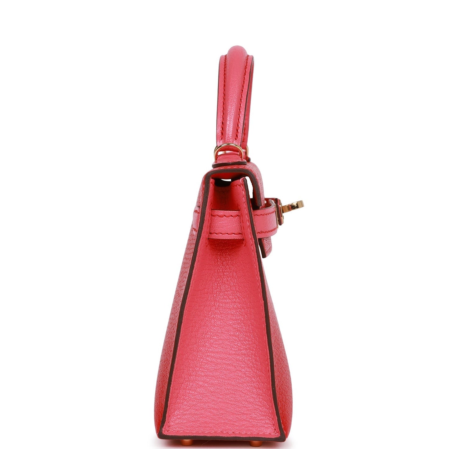 Hermes Special Order (HSS) Kelly Sellier 20 Rouge de Coeur and Rose Lipstick Chevre Permabrass Hardware