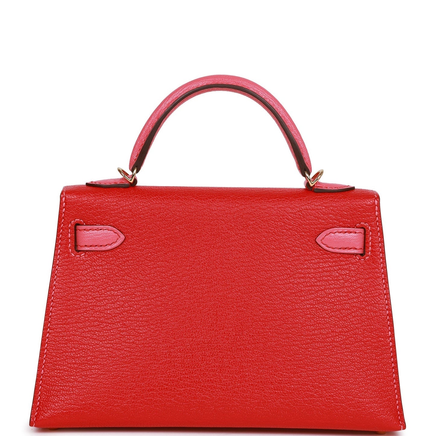 Hermes Special Order (HSS) Kelly Sellier 20 Rouge de Coeur and Rose Lipstick Chevre Permabrass Hardware