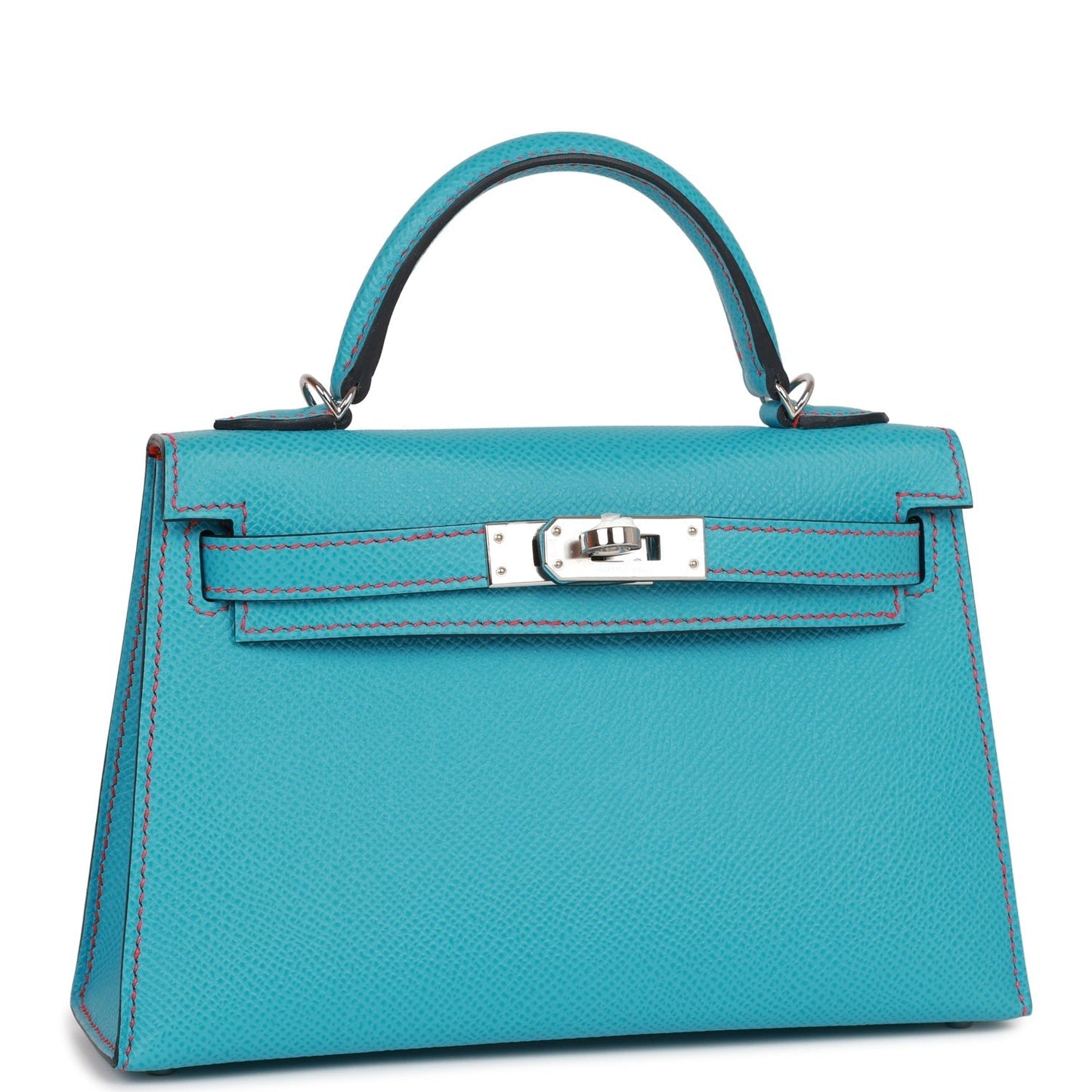 Hermes Special Order (HSS) Kelly Sellier 20 Bleu du Nord and Bougainvillea Epsom Palladium Hardware