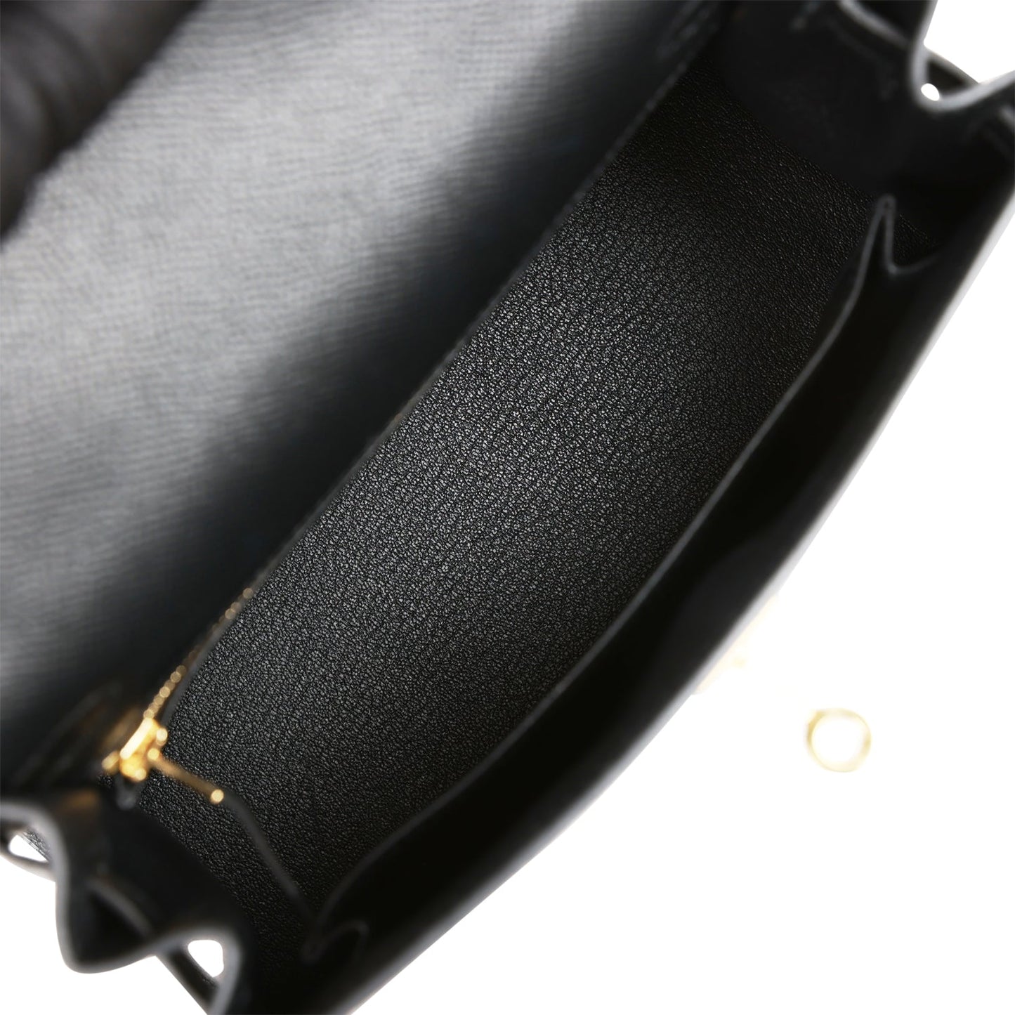 Pre-owned Hermes Kelly Sellier 25 Black Epsom  Gold Hardware Payment 1