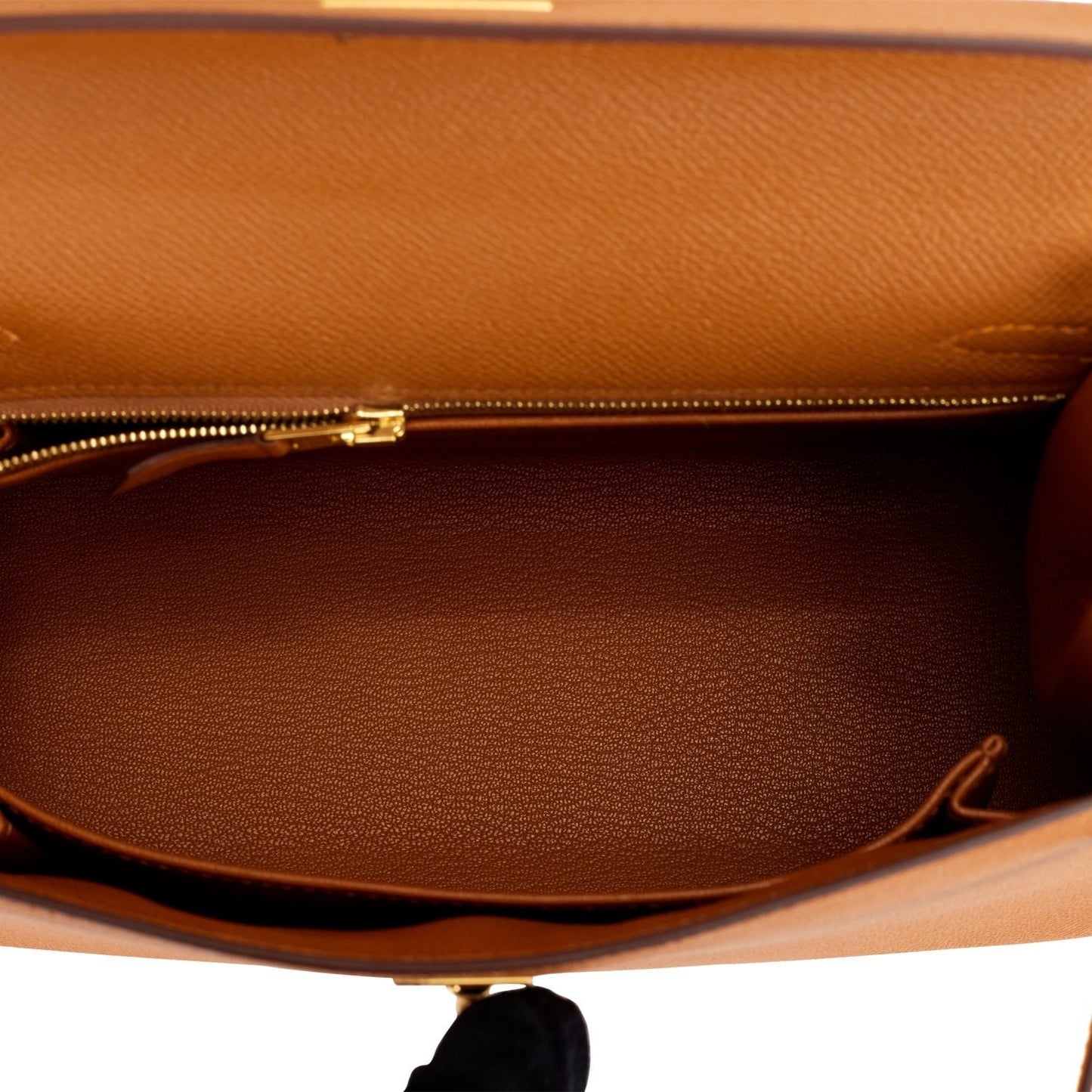 Hermes Special Order (HSS) Kelly Sellier 25 Gold and Apricot Epsom Gold Hardware