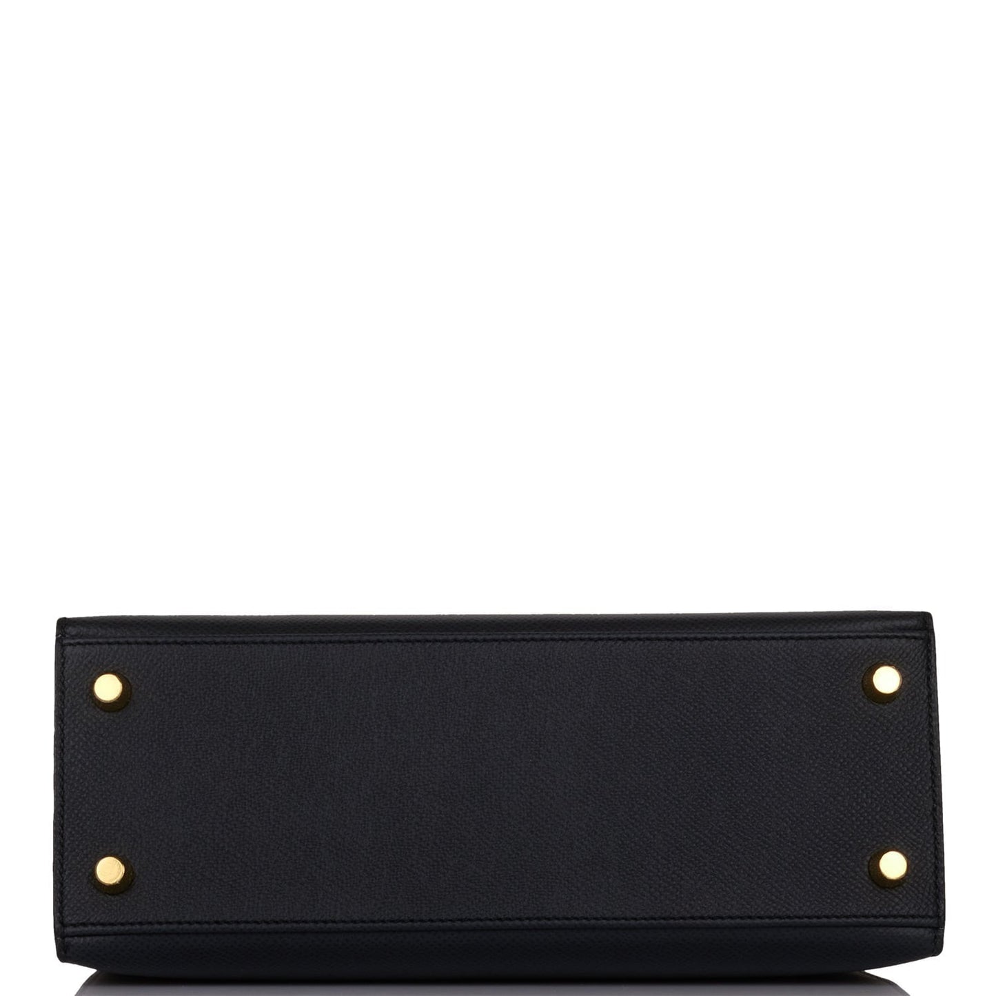 Hermes Special Order (HSS) Kelly Sellier 25 Black and Craie Epsom Brushed Gold Hardware