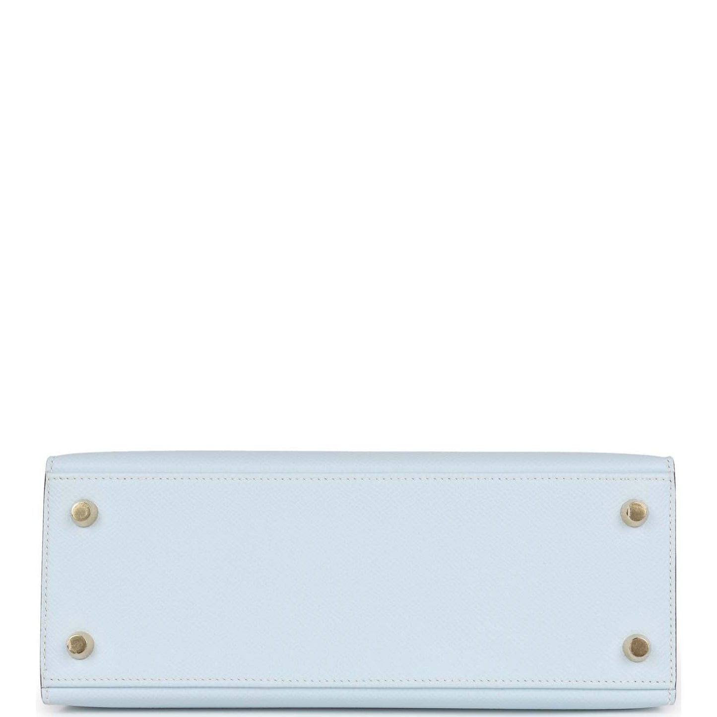 Hermes Special Order (HSS) Kelly Sellier 25 Bleu Brume Verso Epsom Gold Hardware