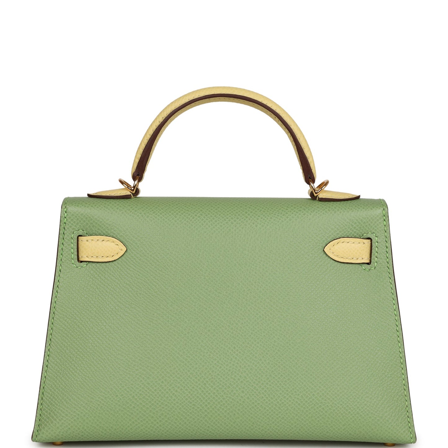 Hermes Special Order (HSS) Kelly 20 Vert Criquet and Limoncello Epsom Gold Hardware