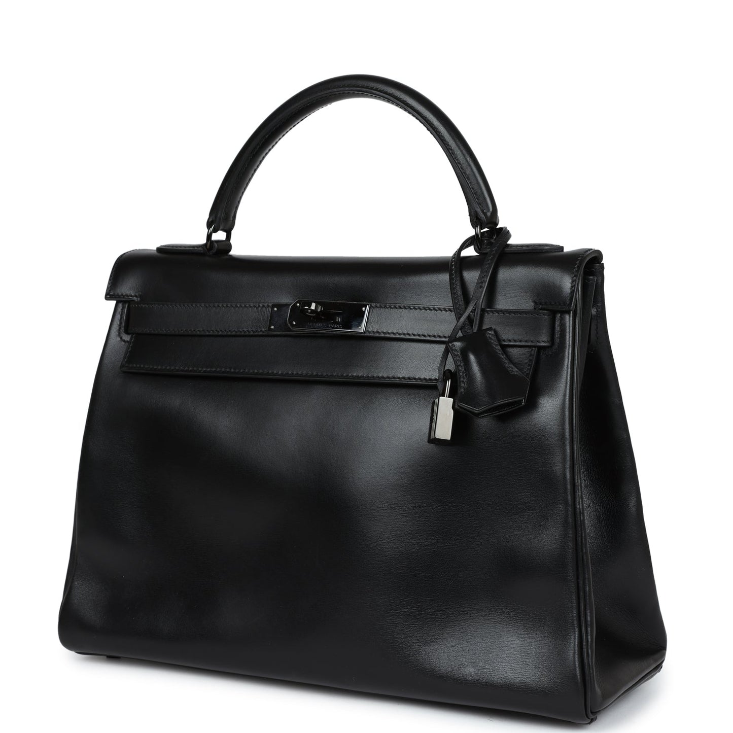 Pre-owned Hermes Kelly Retourne 32 SO Black Box Black Hardware