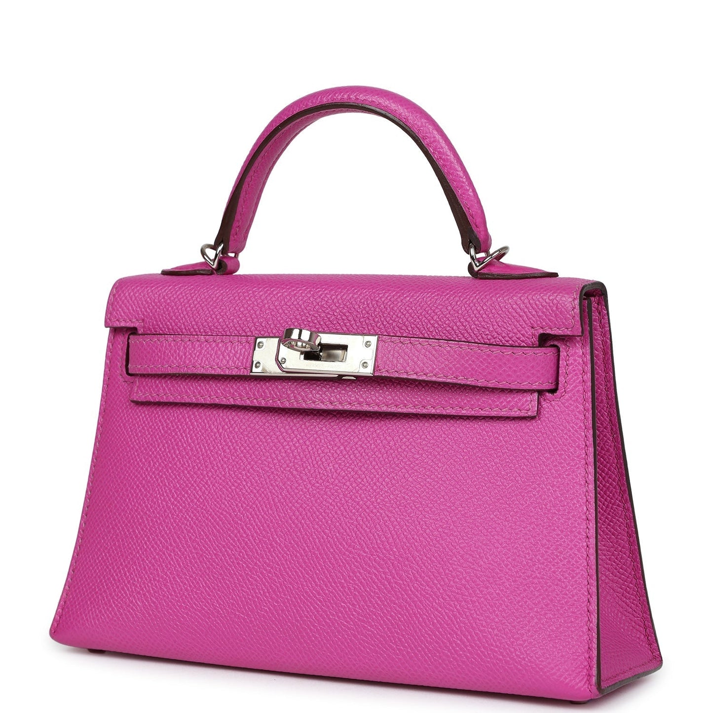 Pre-owned Hermes Kelly Sellier 20 Magnolia Epsom Palladium Hardware