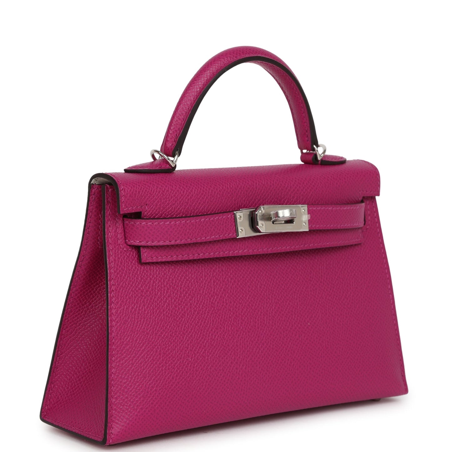 Hermes Special Order (HSS) Kelly Sellier 20 Rose Pourpre Verso Epsom Palladium Hardware