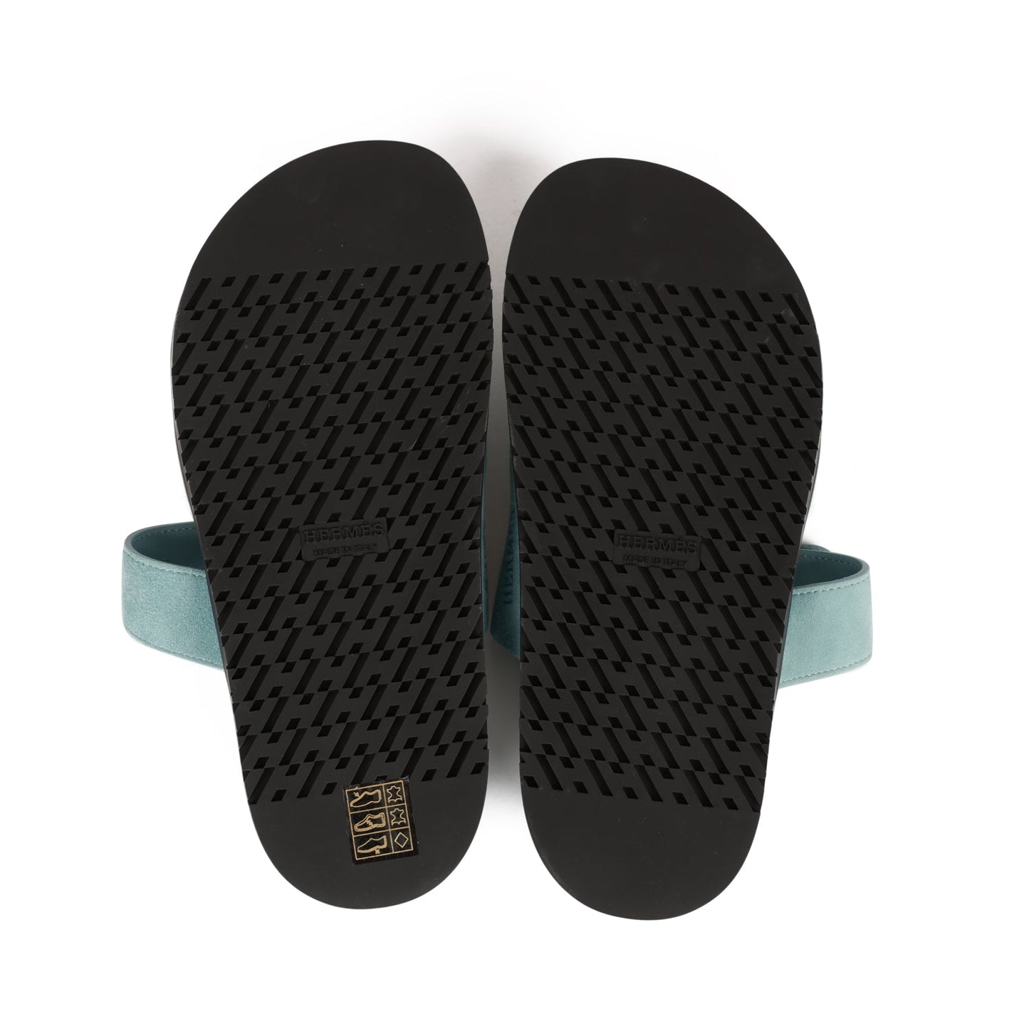 Hermes Chypre Sandals Bleu Suede 37