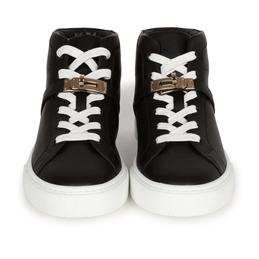 Hermes Daydream Sneaker Black and White Calfskin 36.5