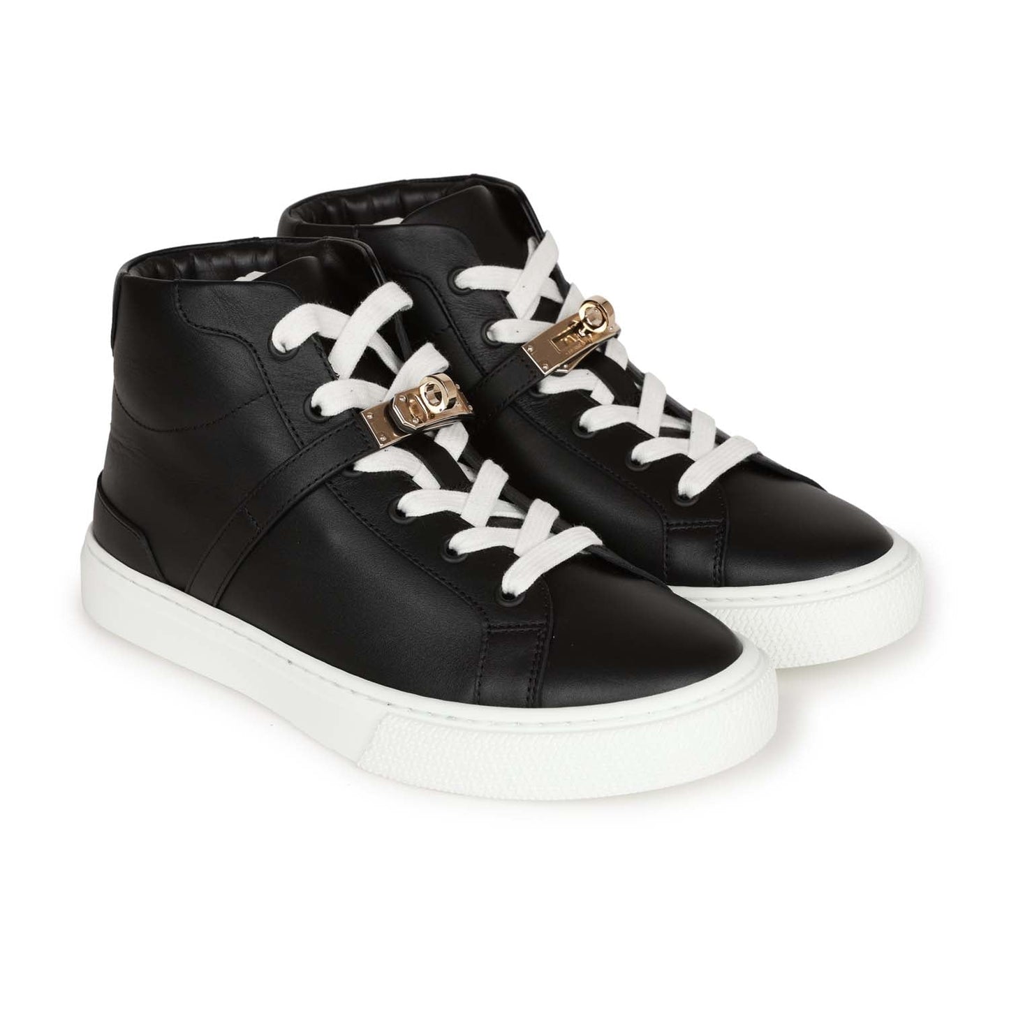 Hermes Daydream Sneaker Black and White Calfskin 36.5