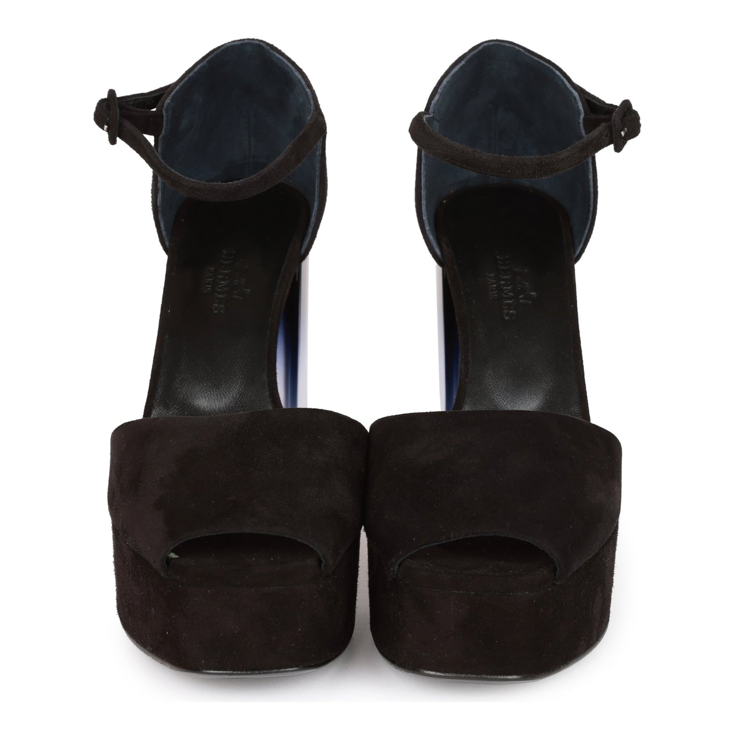 Hermes Flirt 60 Sandals Black Suede 36