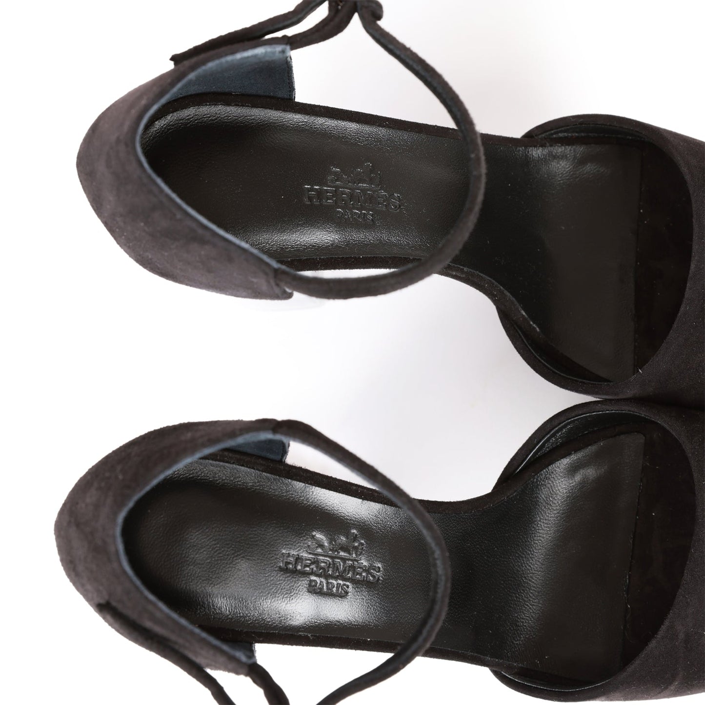 Hermes Flirt 60 Sandals Black Suede 36