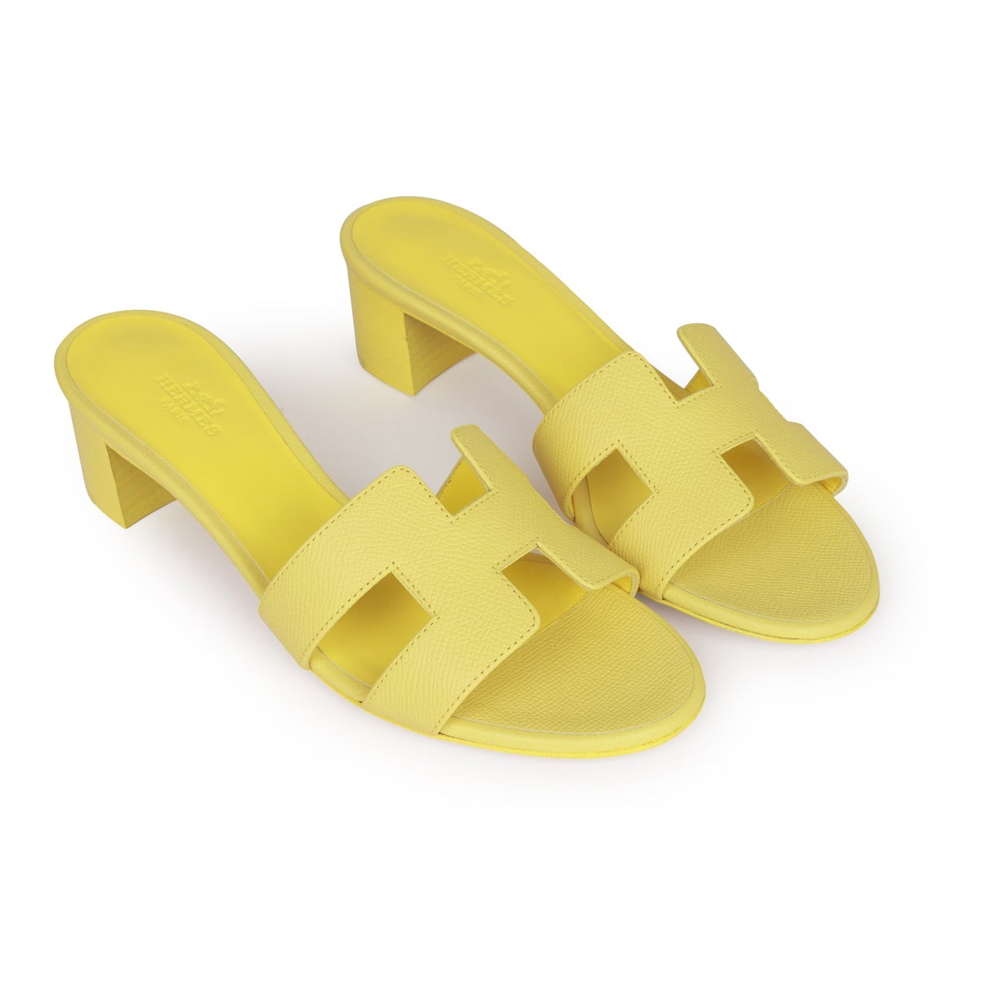 Hermes Oasis Sandals Lime Epsom 37