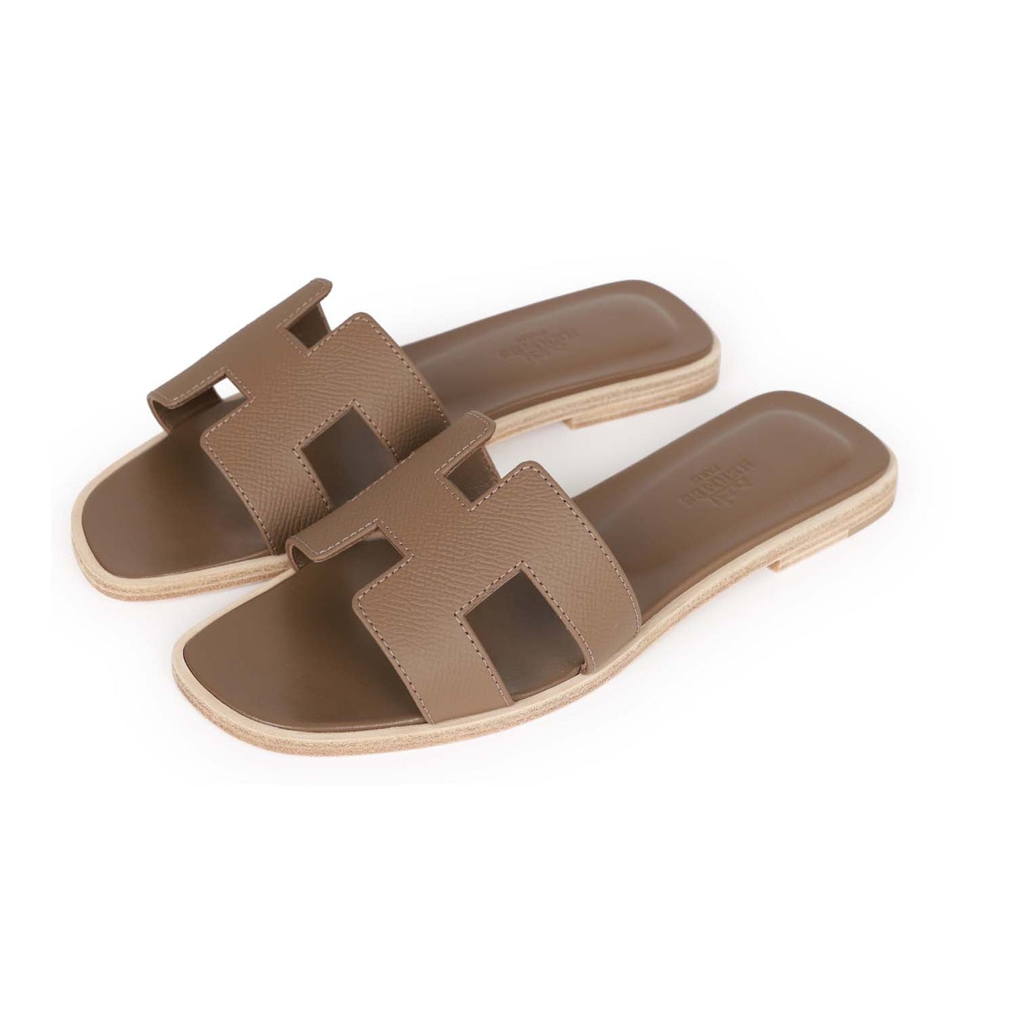 Hermes Oran Sandal Etoupe Epsom 35.5