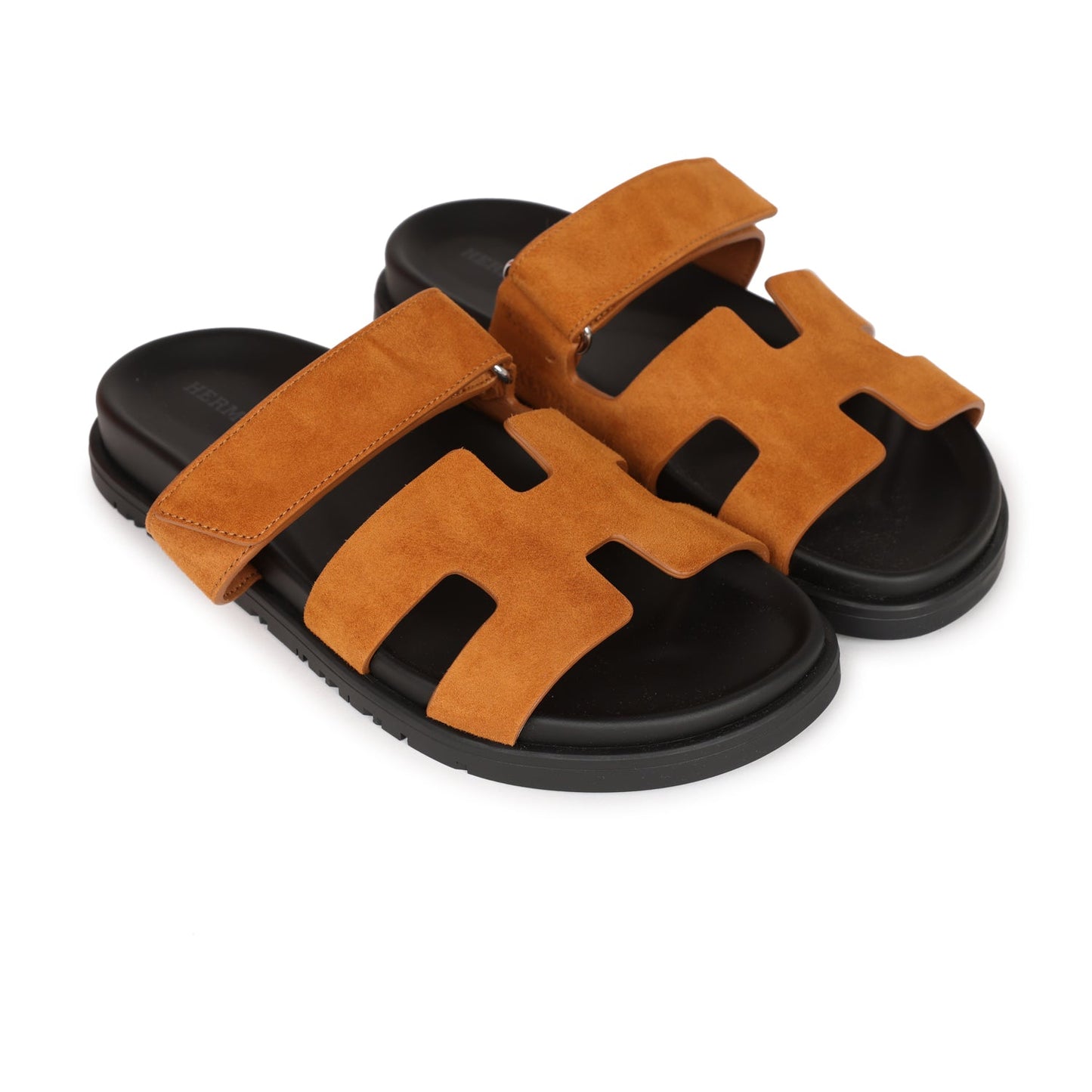 Hermes Chypre Sandals Brown Suede 36 EU