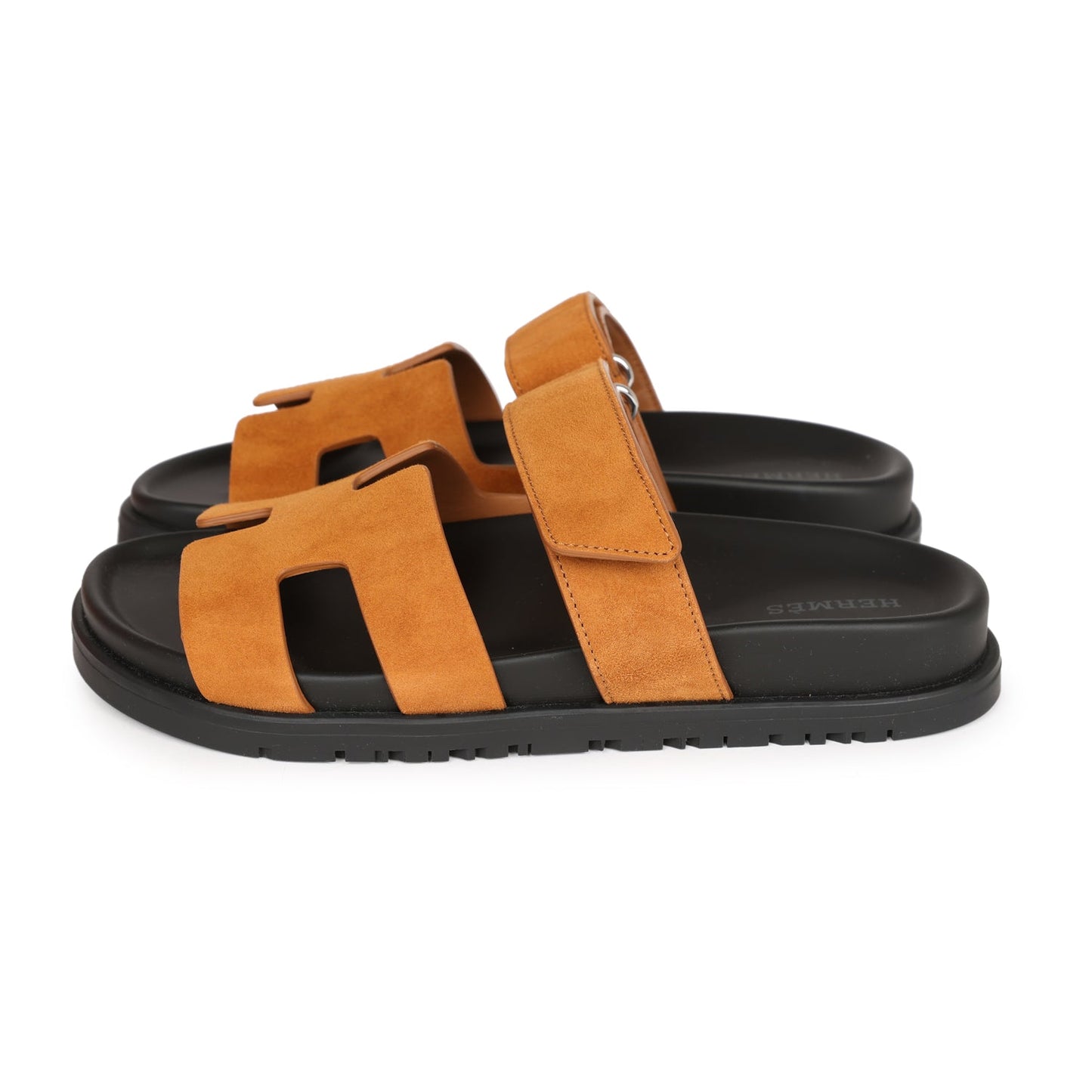 Hermes Chypre Sandals Brown Suede 36 EU