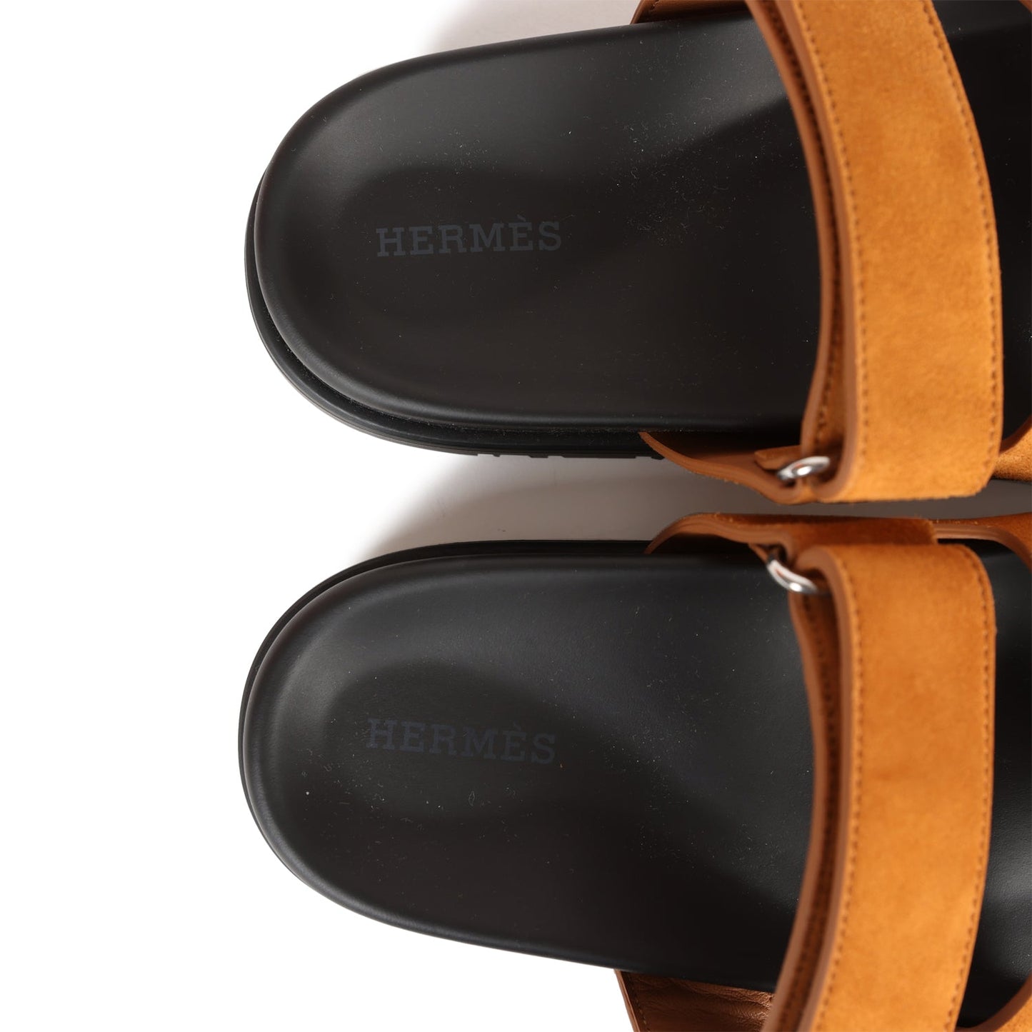 Hermes Chypre Sandals Brown Suede 36 EU