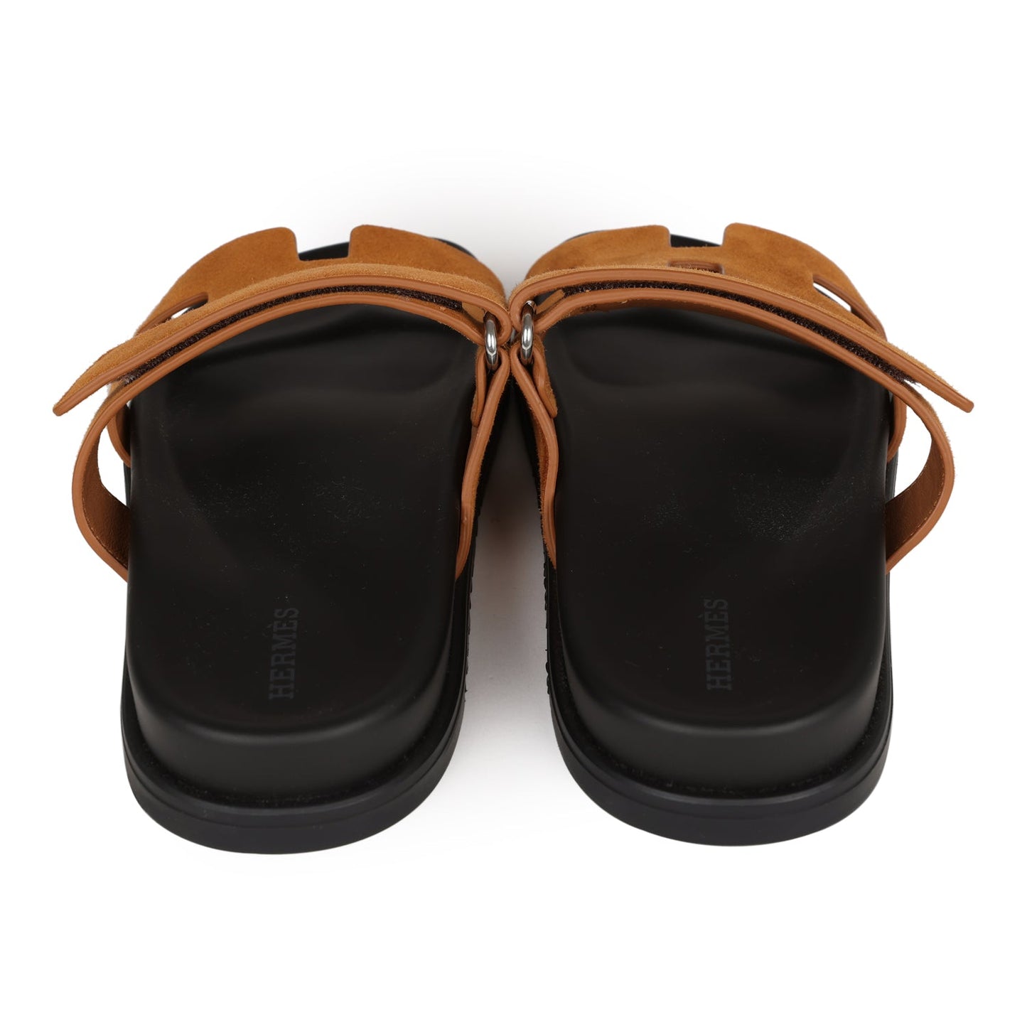 Hermes Chypre Sandals Kraft Suede 38 EU