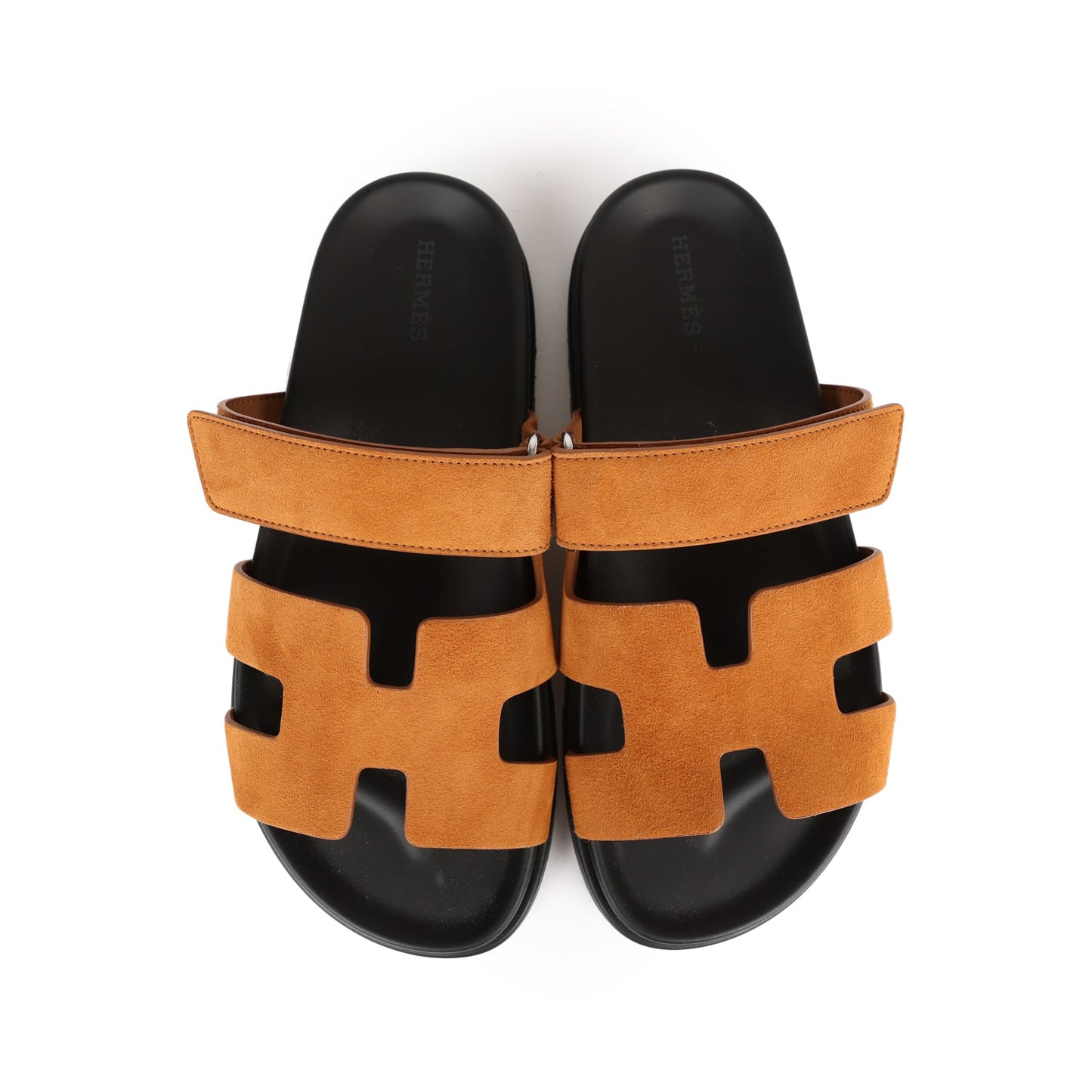 Hermes Chypre Sandals Kraft Suede 38 EU